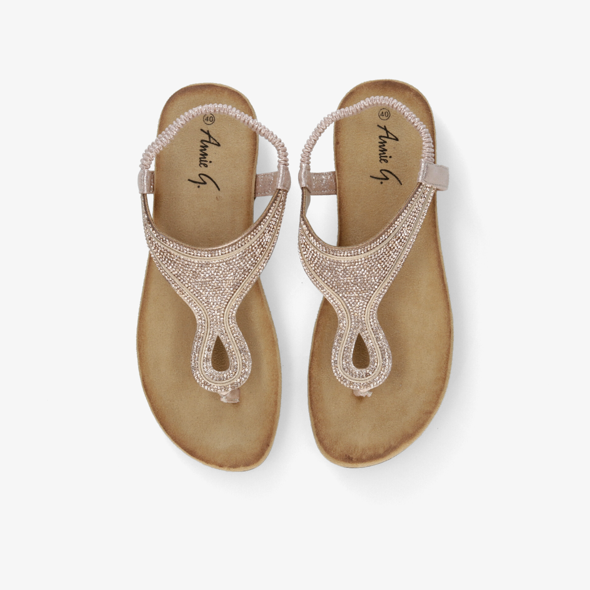 Elegante Sandalen mit glitzernden Riemchen, bequemes Fußbett, modisch und leicht für warmes Wetter