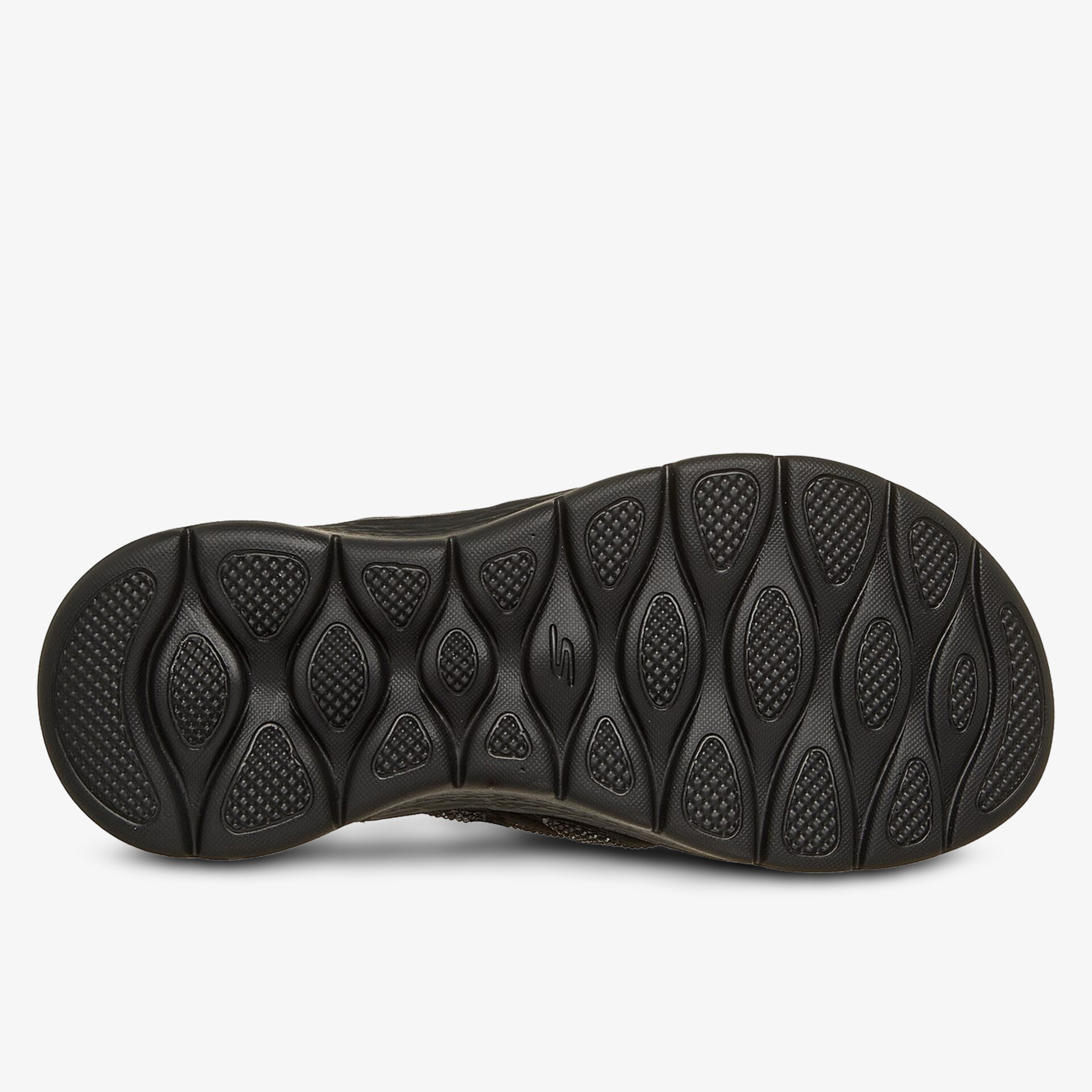 Langlebige, rutschfeste schwarze Sohle mit sportlichem Design