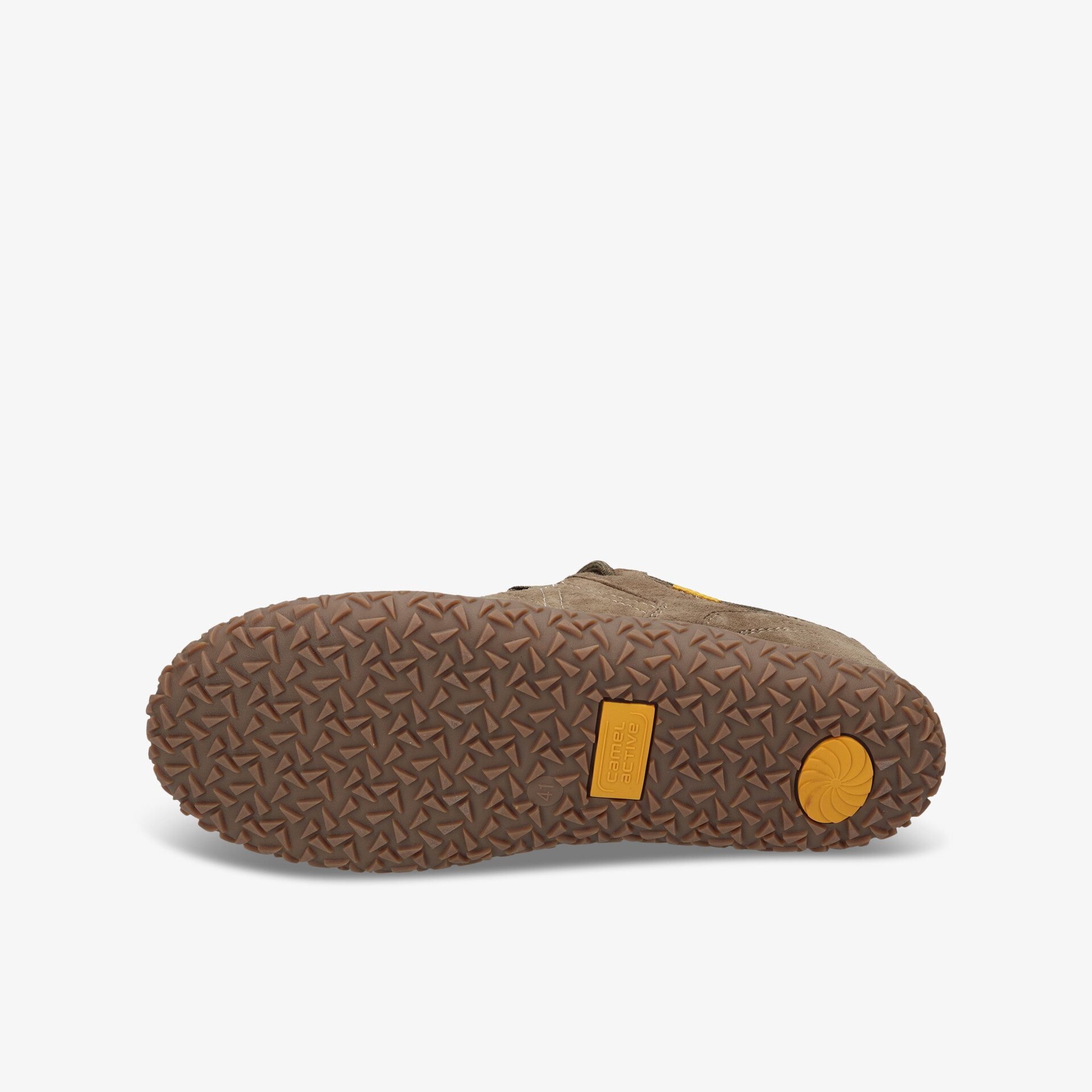 Braune Schuhsohle mit rutschfestem Profil, robust und langlebig für sicheren Halt und Komfort bei jedem Schritt
