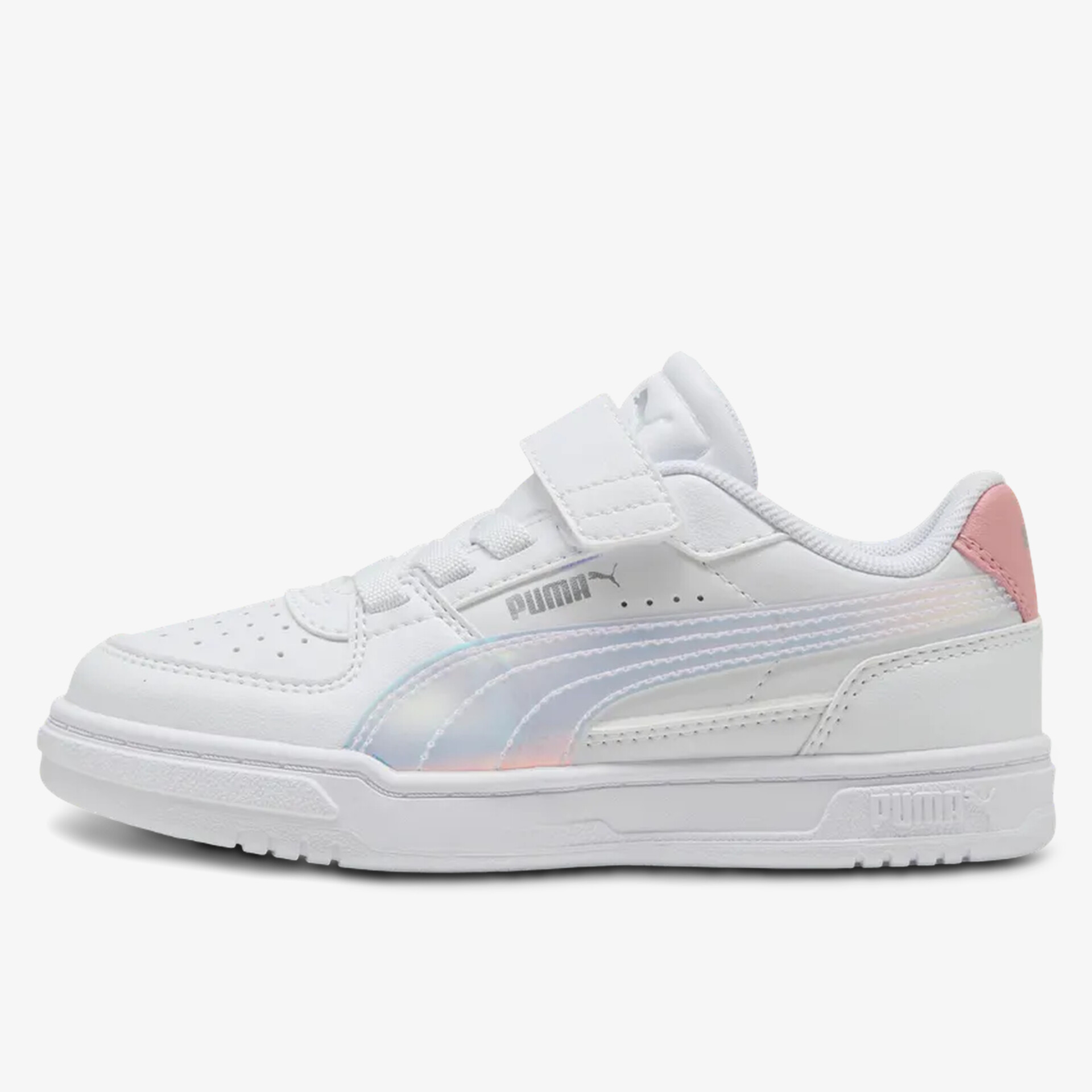 Weißer Sneaker mit sportlichem Design und praktischem Klettverschluss für komfortablen Halt