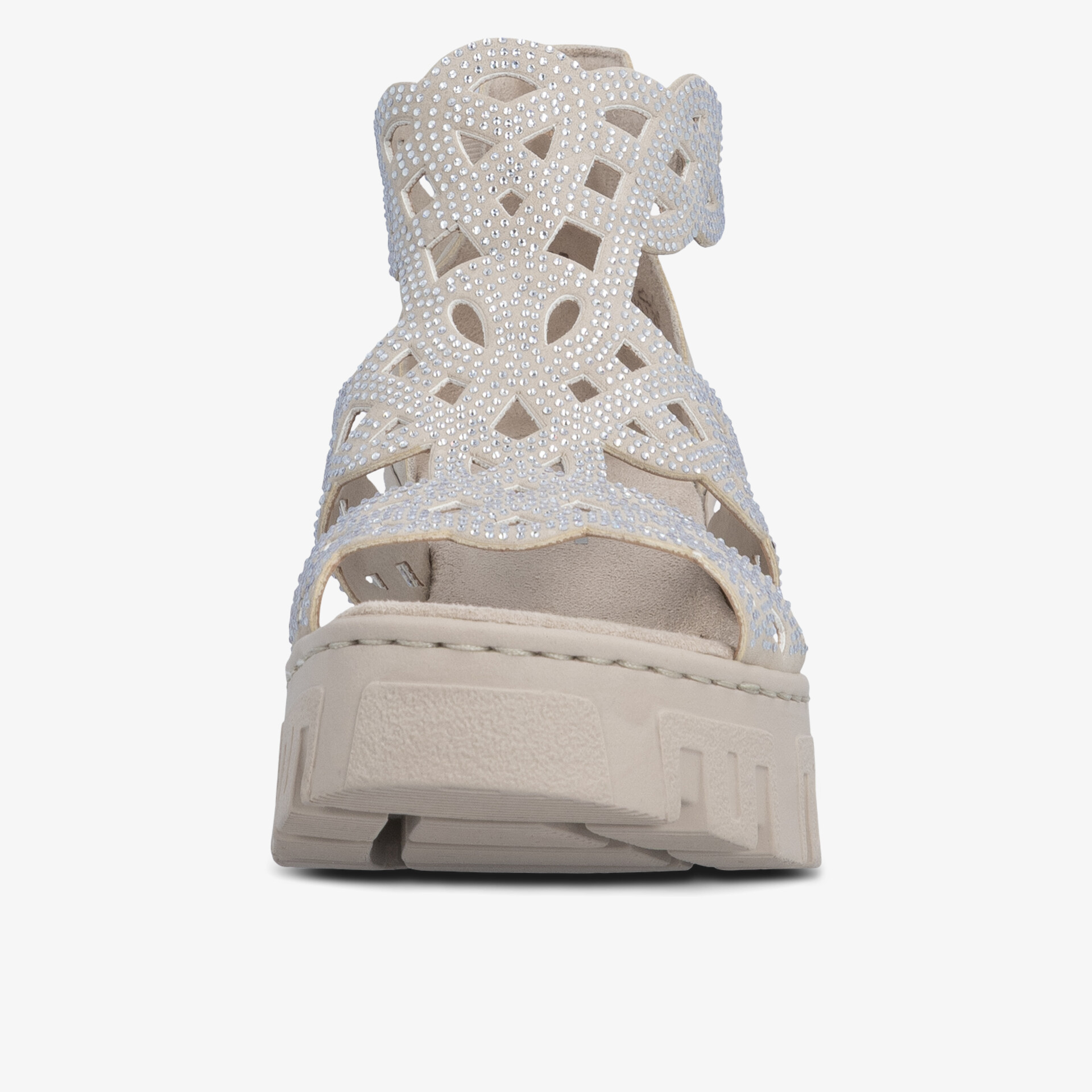 Bequeme Sandale mit dekorativen Cut-Outs und Klettverschluss, rutschfeste Sohle für stabilen Halt