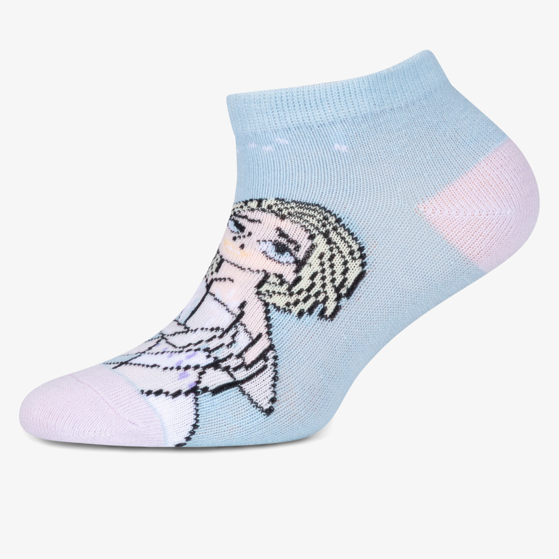 Bequeme Sneaker-Socke aus weichem elastischem Material mit modischem Muster und angenehmem Sitz