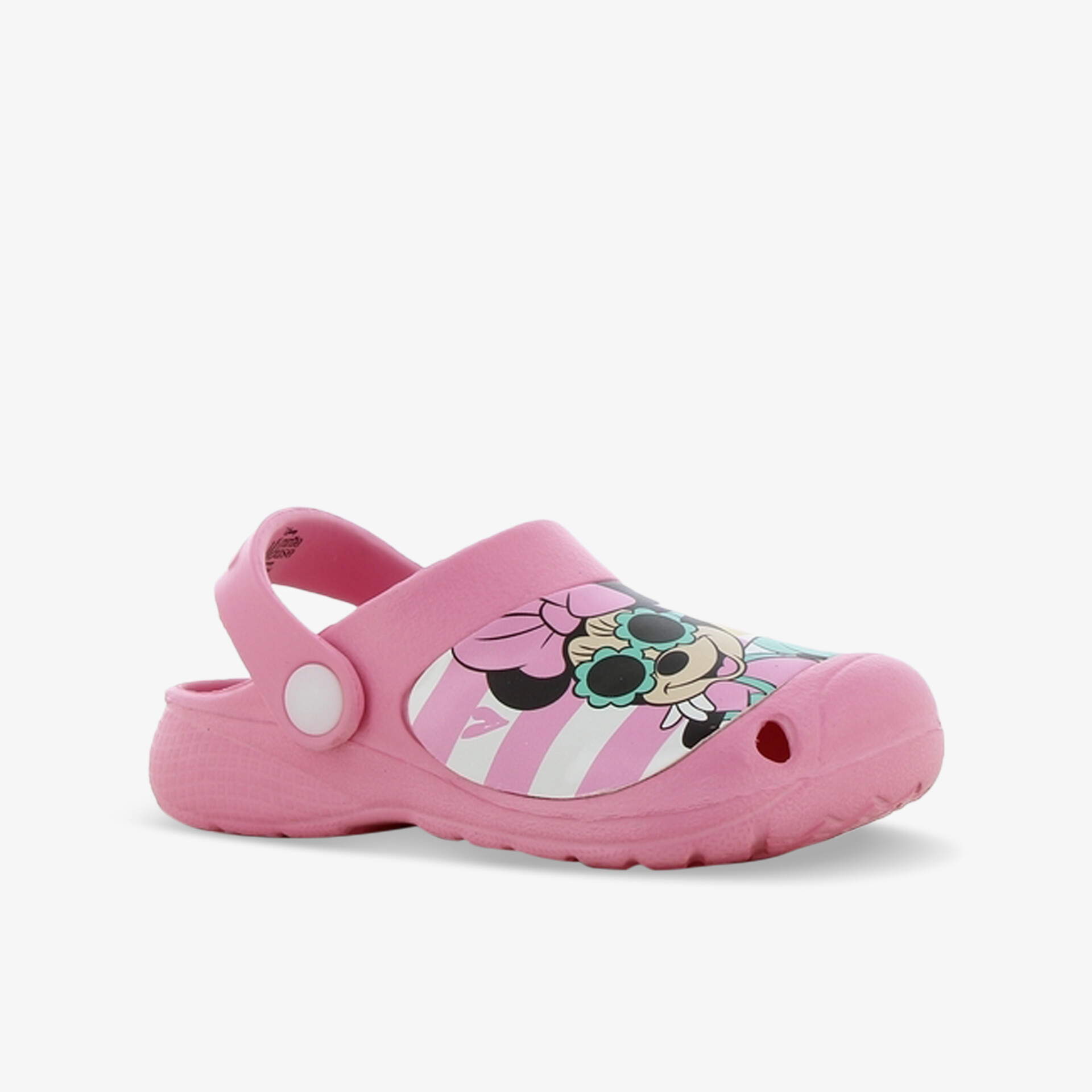 Leichter rosa Freizeit-Schuh mit buntem Motiv, verstellbarem Riemen und bequemer Passform für den Alltag
