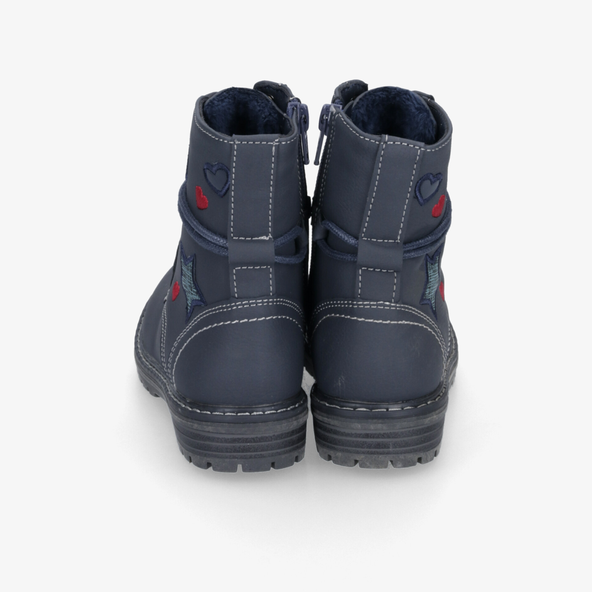 Robuste Schuhe mit bequemer Passform und Reißverschluss, wetterfest mit profilierter Sohle und verstärkten Nähten, Rückansicht