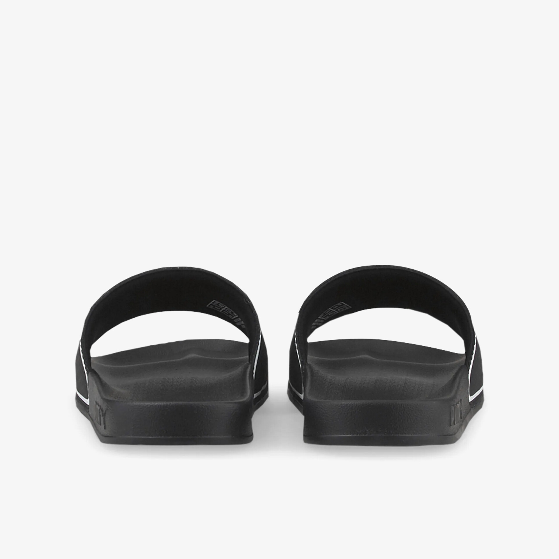 Schwarze bequeme Sandalen mit gepolsterter Sohle, rutschfest und leicht, Rückansicht