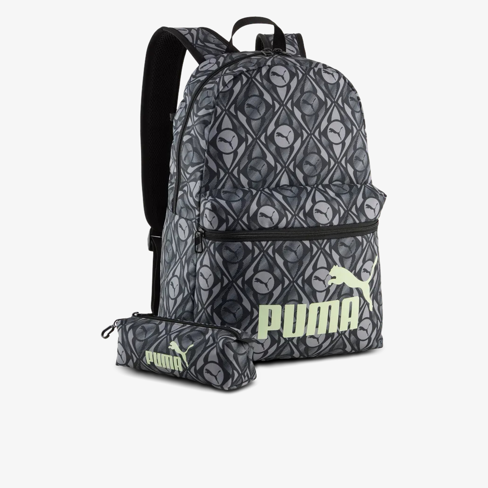 Moderner Puma Rucksack mit auffälligem Logo und praktischem Zusatz-Etui, ideal für Alltag und Freizeit