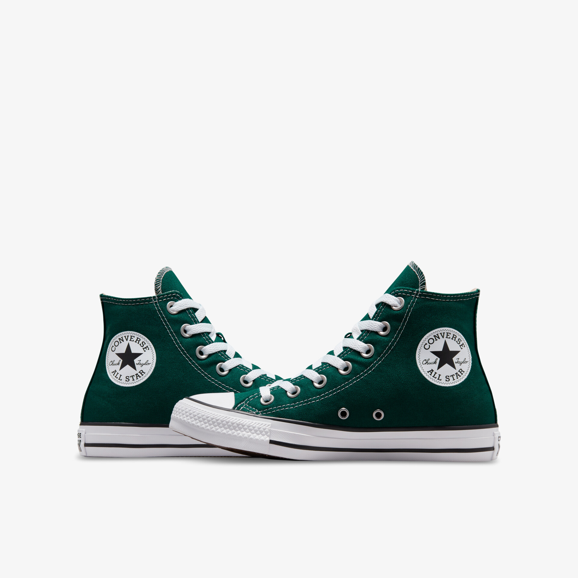 Grüne hohe Sneaker mit klassischem Design, bequeme Passform und markantem Logo auf der Seite