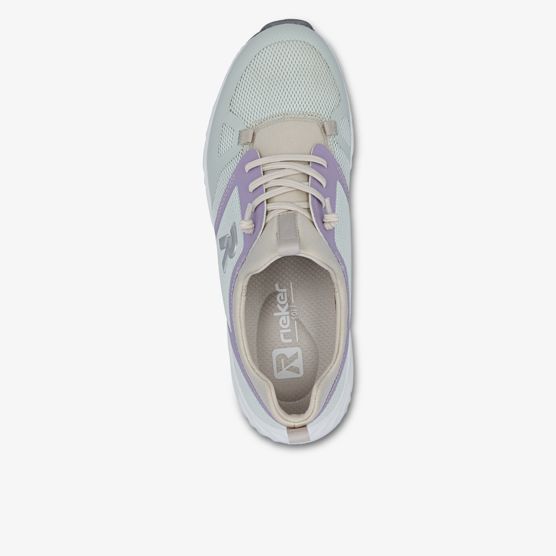 leichter Sneaker mit atmungsaktivem Material, flexibler Schnürung und bequemer Passform, Draufsicht