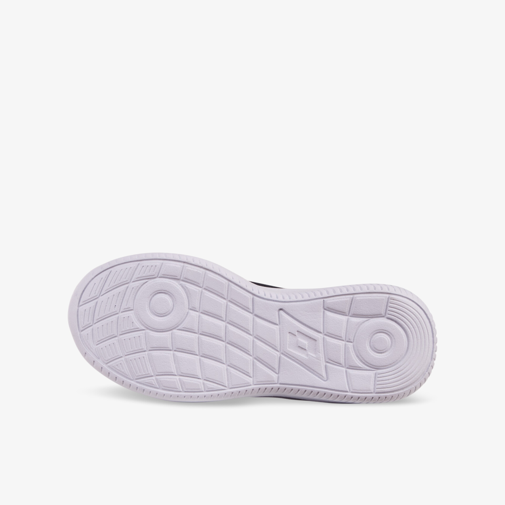 Weiße Schuhsohle mit rutschfestem Profil, robust und flexibel für optimalen Halt und hohen Tragekomfort