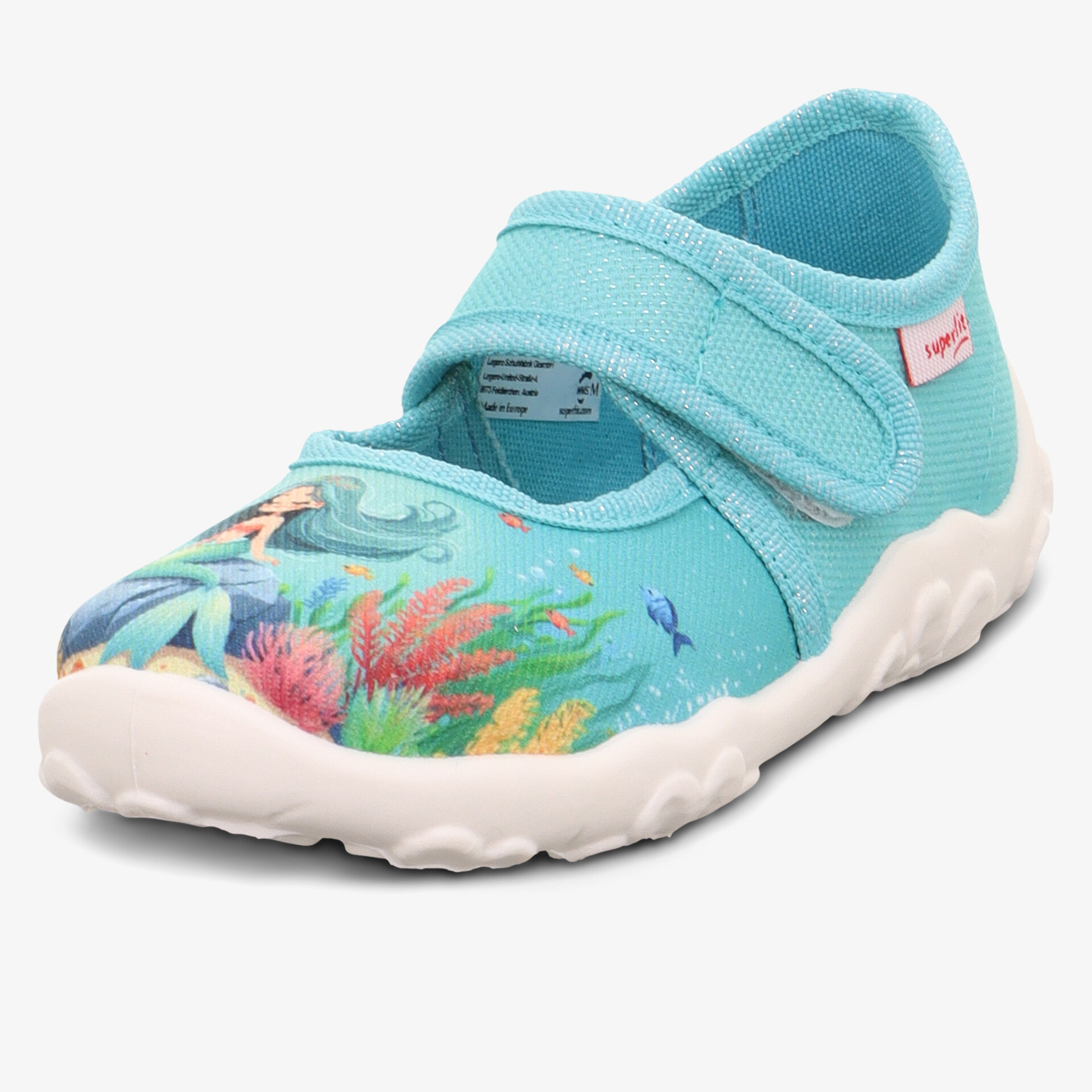 Leichter Kinderschuh mit buntem Design und praktischem Klettverschluss für bequemen Sitz