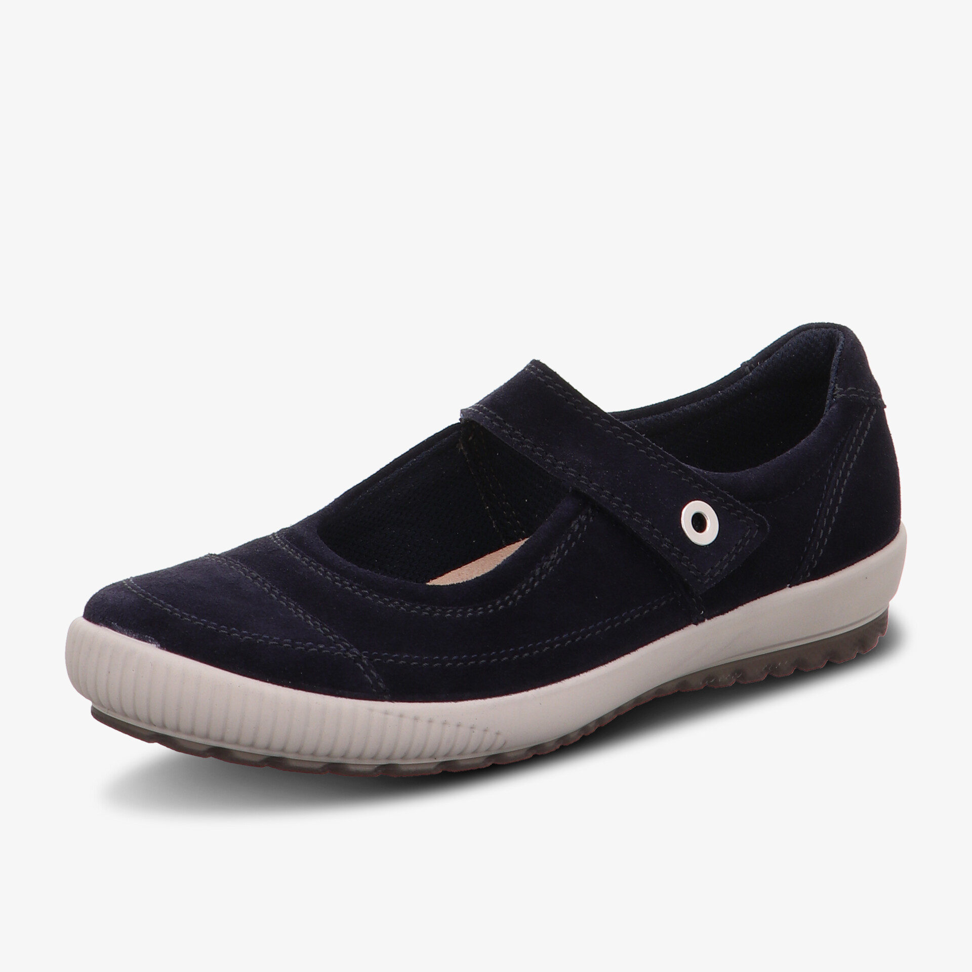 Eleganter schwarzer Schuh mit bequemem Verschluss und rutschfester Sohle für vielseitige Anlässe.
