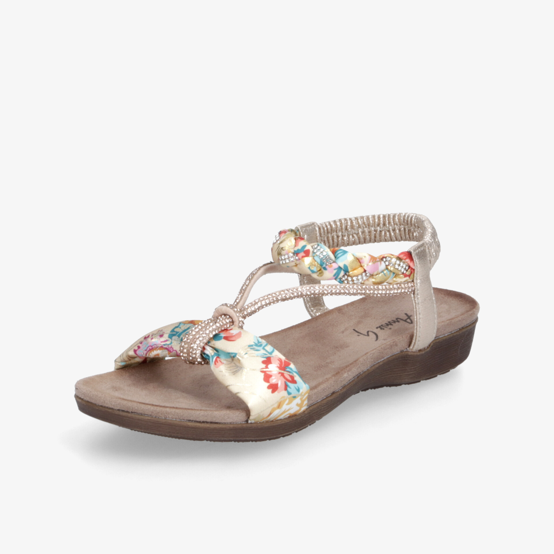 Bequeme Sandale mit verstellbaren Riemen und gepolsterter Innensohle, leichter und luftiger Sommerschuh