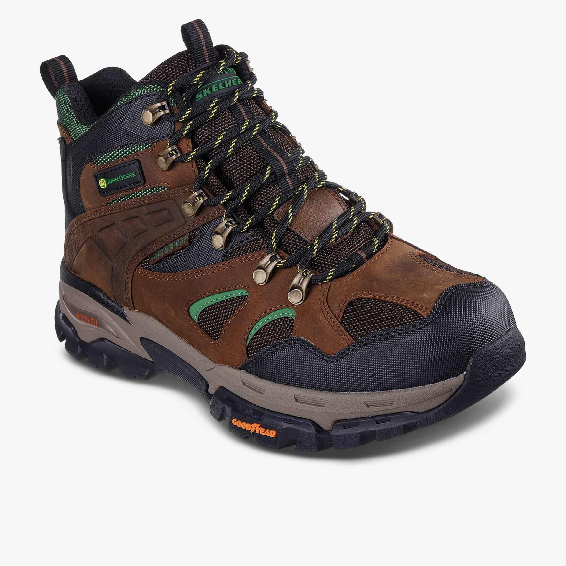 Robuster wasserdichter Bergschuh mit stabiler Profilsohle und sicheren Schnürsenkeln für komfortables Wandern