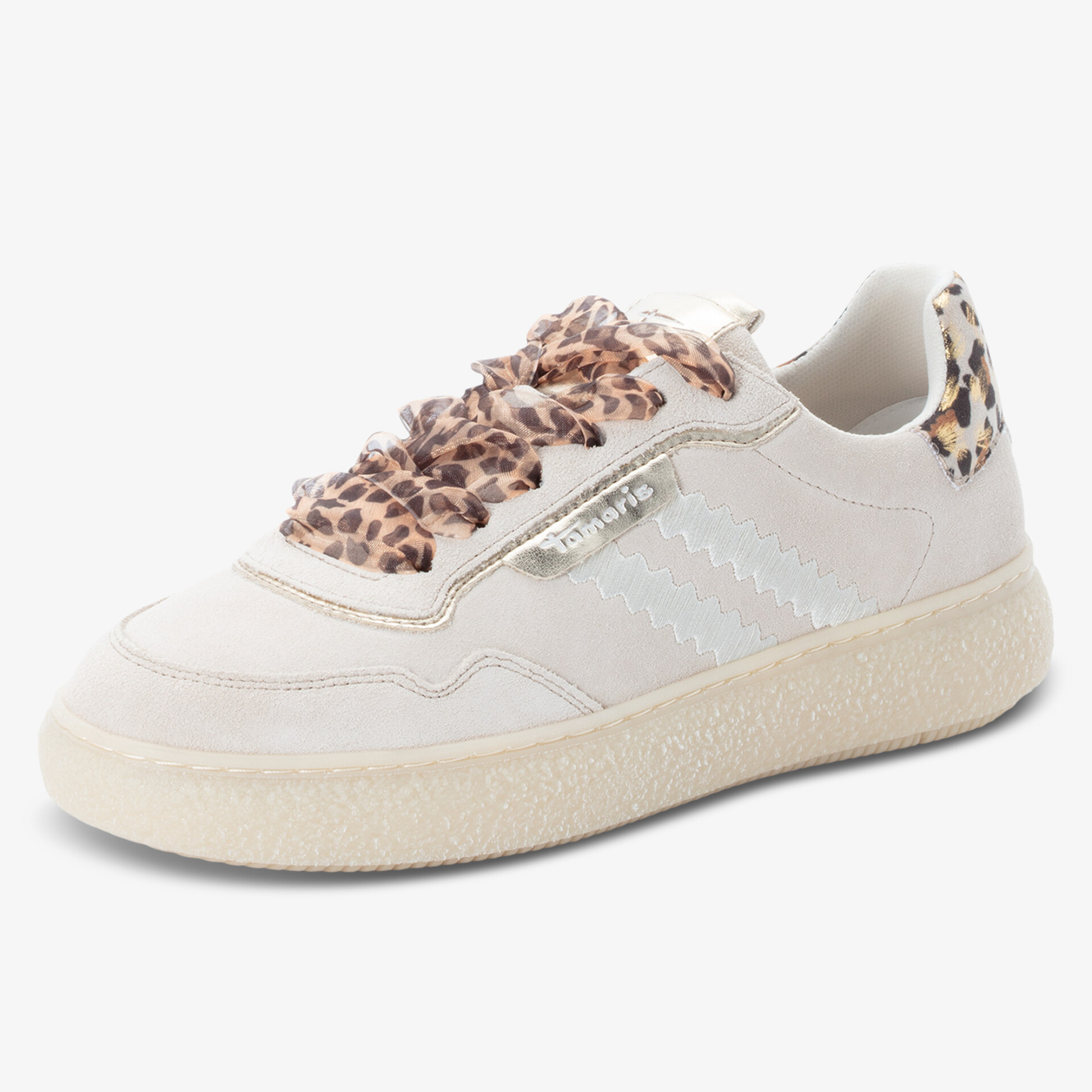 Bequemer Sneaker mit Leopardenmuster Akzenten und rutschfester Sohle für stilvollen Komfort im Alltag