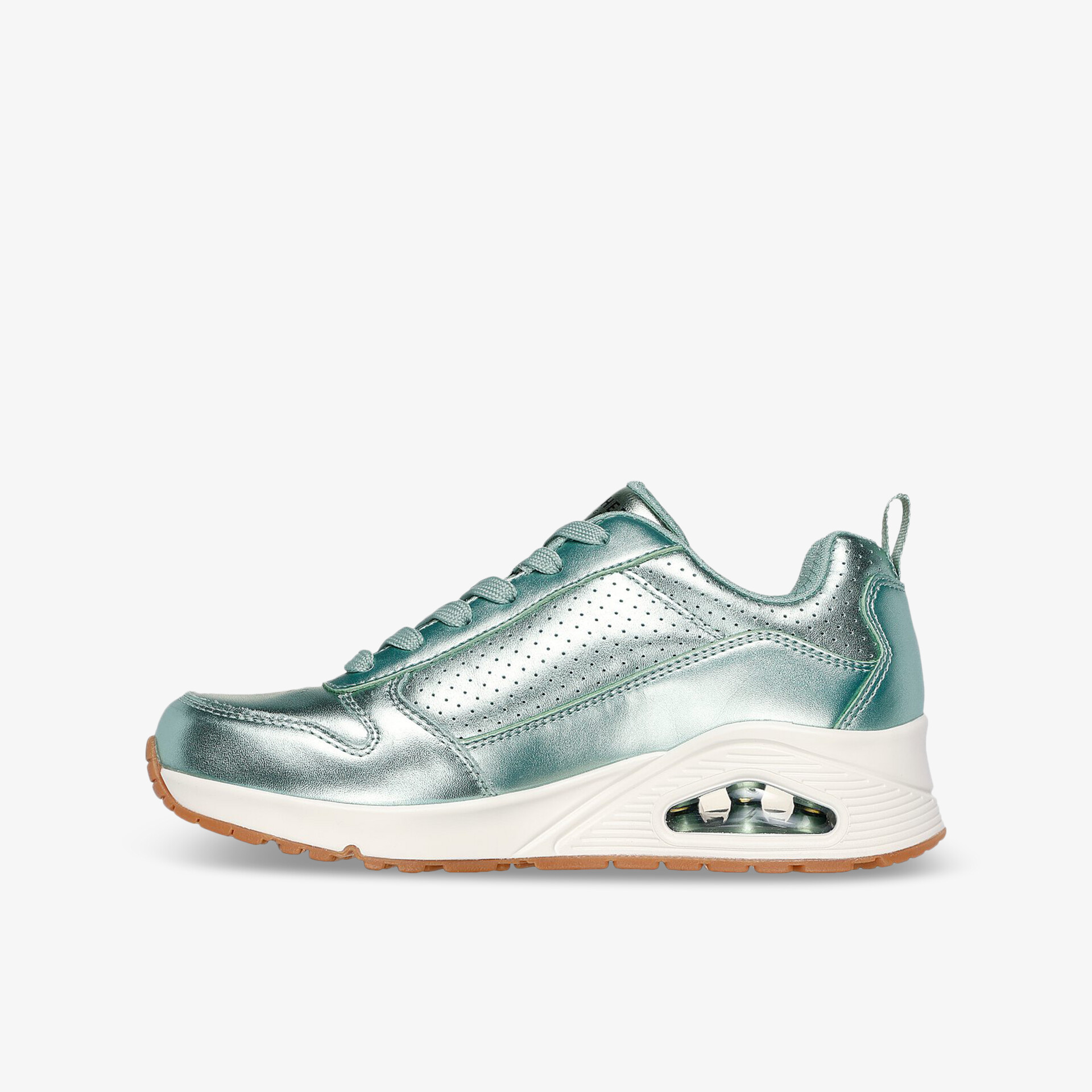 Moderner metallic Sneaker mit atmungsaktivem Material und komfortabler Dämpfung für hohen Tragekomfort