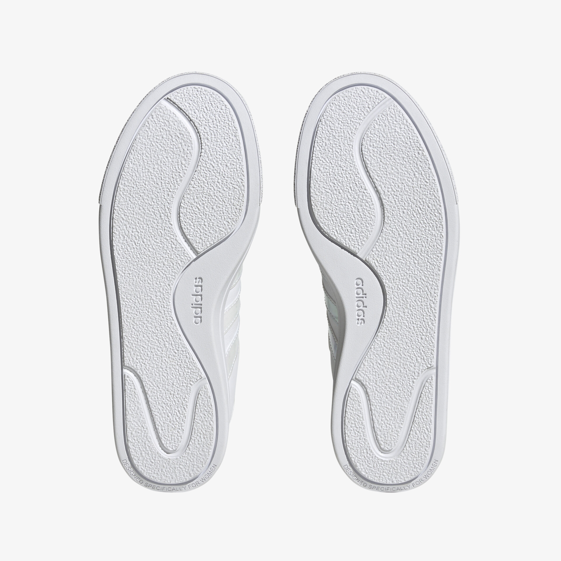 Langlebige, rutschfeste weiße Schuhsohlen bieten zuverlässigen Halt und Komfort.
