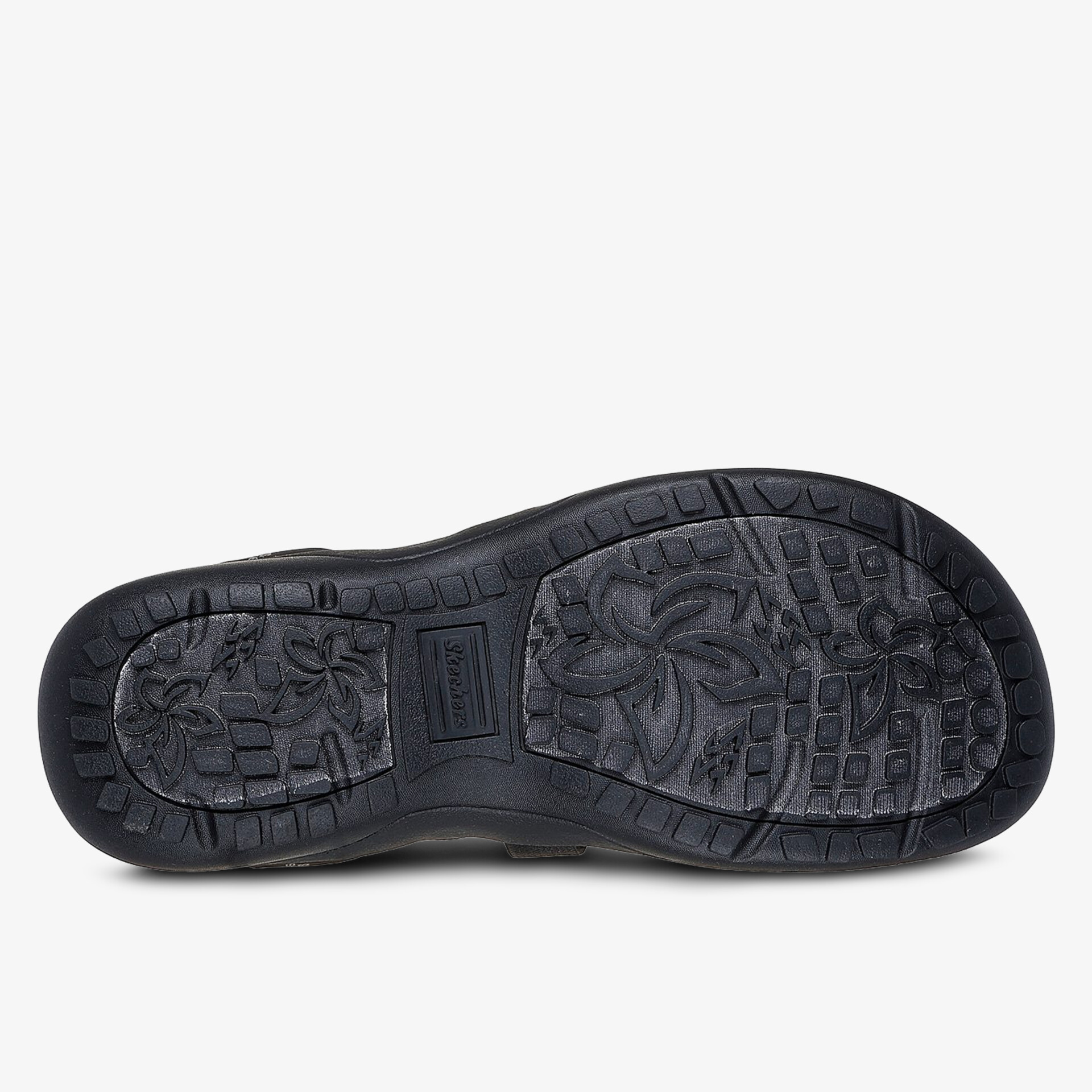 Robuste und rutschfeste Schuhsohle mit floralem Profil für optimalen Halt.