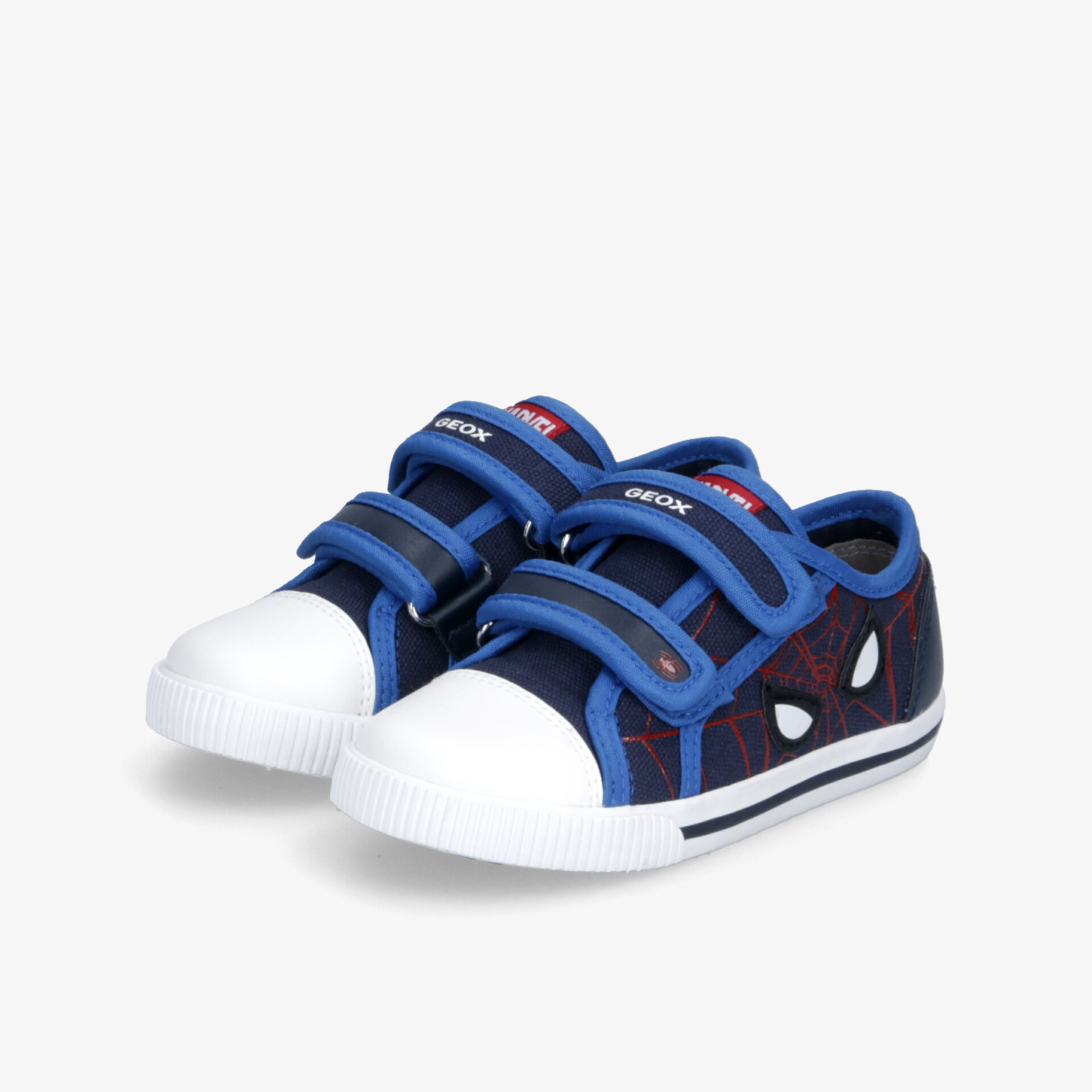 Stilvolle blaue Sneakers mit Klettverschluss für sicheren Halt und komfortables Tragegefühl