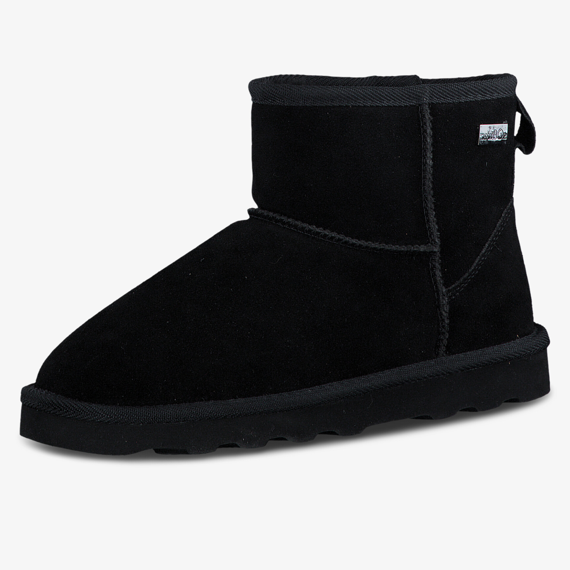 Bequeme schwarze Stiefelette mit weichem Material und rutschfester Sohle für angenehmen Tragekomfort