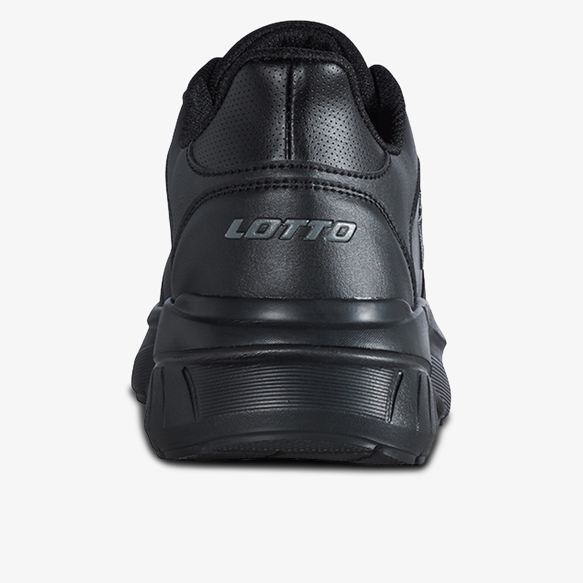 Schnürschuh mit markantem Lotto-Logo in robuster Ausführung und rutschfester Sohle, Rückansicht