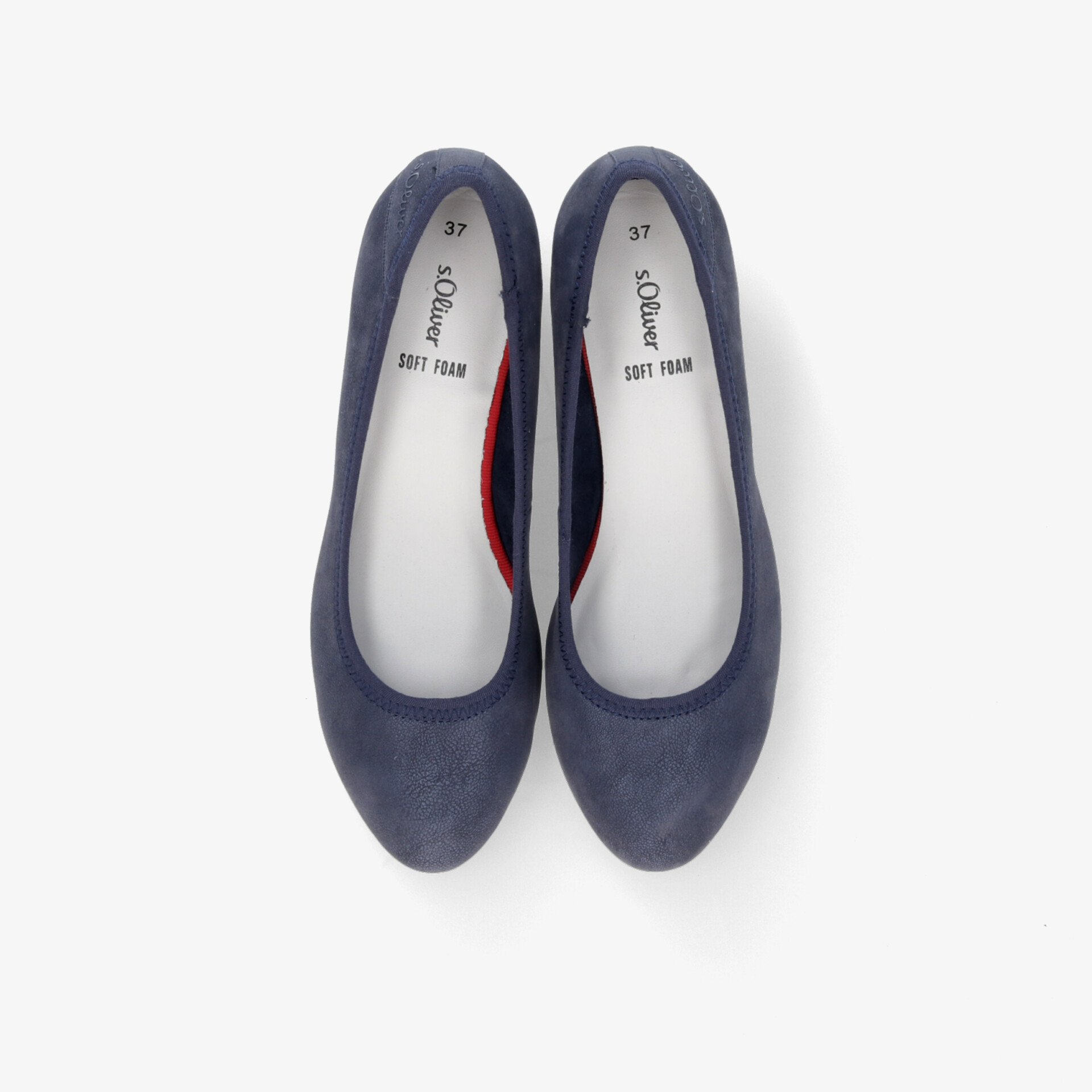 Elegante blaue Ballerinas aus weichem Veloursleder mit bequemer Passform und stilvollem Design.