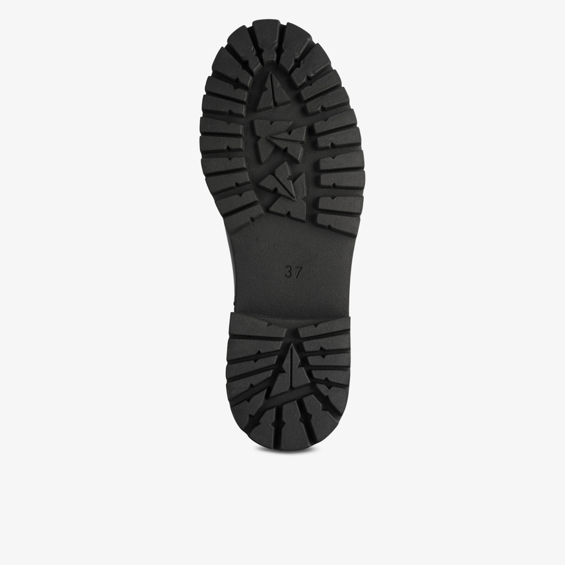 Robuste, rutschfeste Schuhsohle mit tiefem Profil für sicheren Halt auf verschiedenen Untergründen