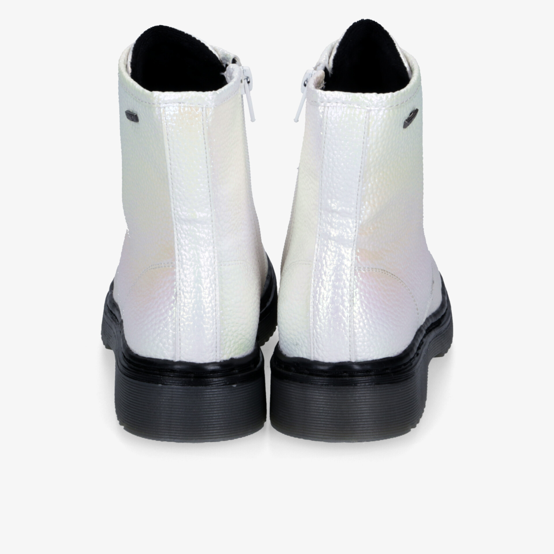 Weiße Stiefel mit robustem Absatz und Reißverschluss, klarer Schnitt für bequemen Halt und langlebige Nutzung