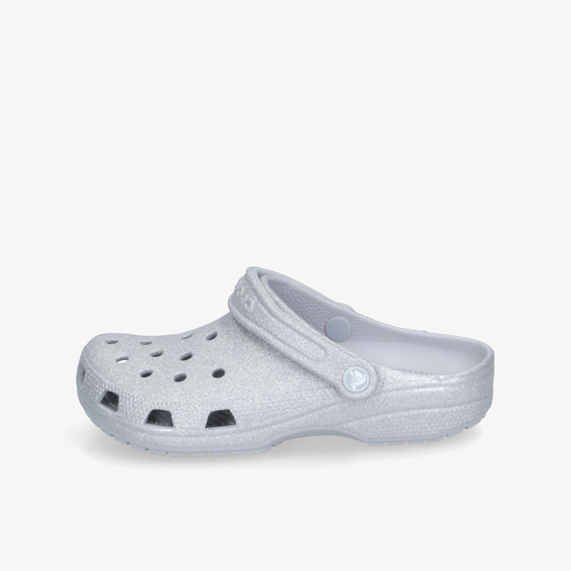 Leichter grauer Clog mit atmungsaktiven Löchern, bequem und rutschfest, ideal für vielseitigen Gebrauch