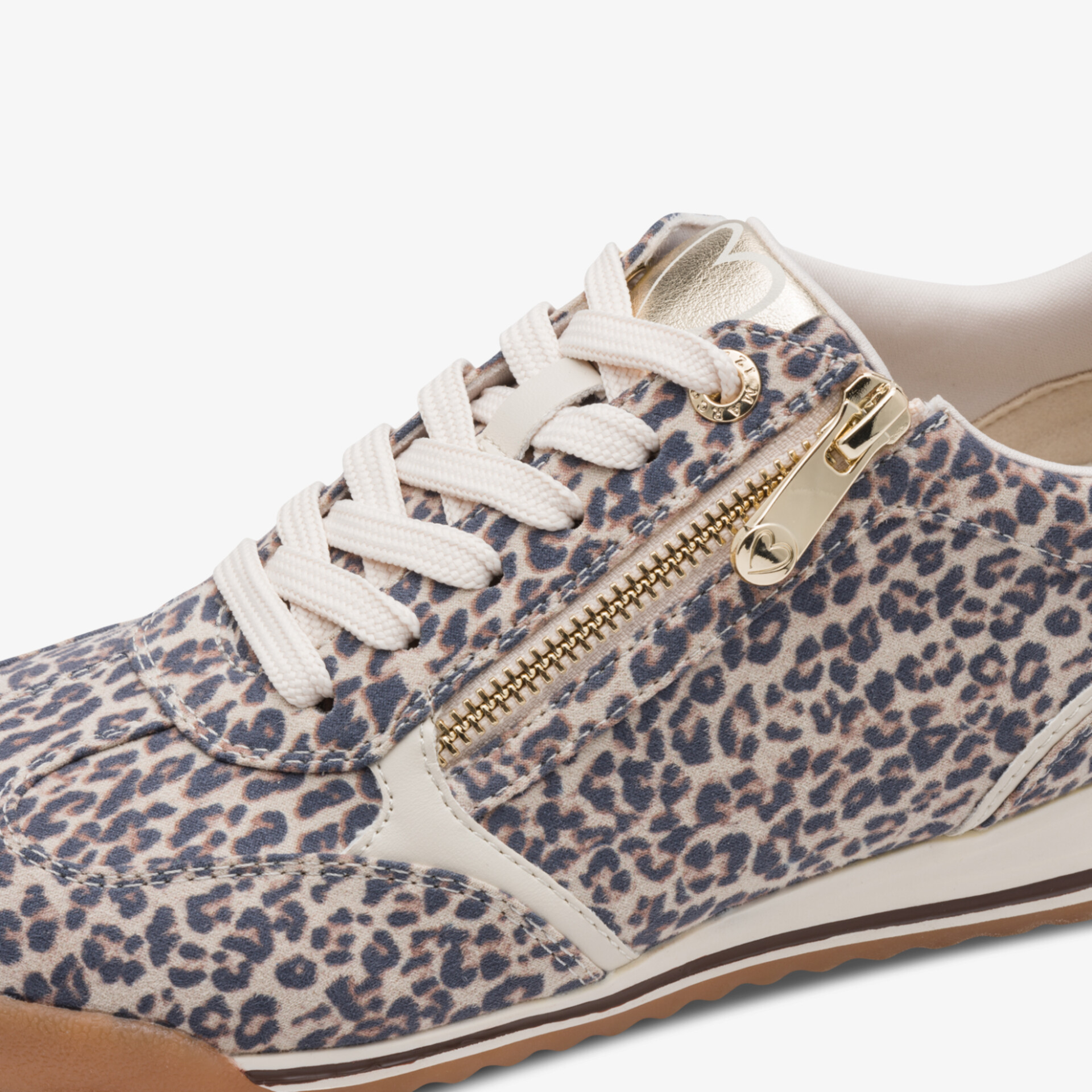 Leichter Sneaker mit modischem Animal Print, seitlichem Reißverschluss und bequem gepolsterter Innensohle