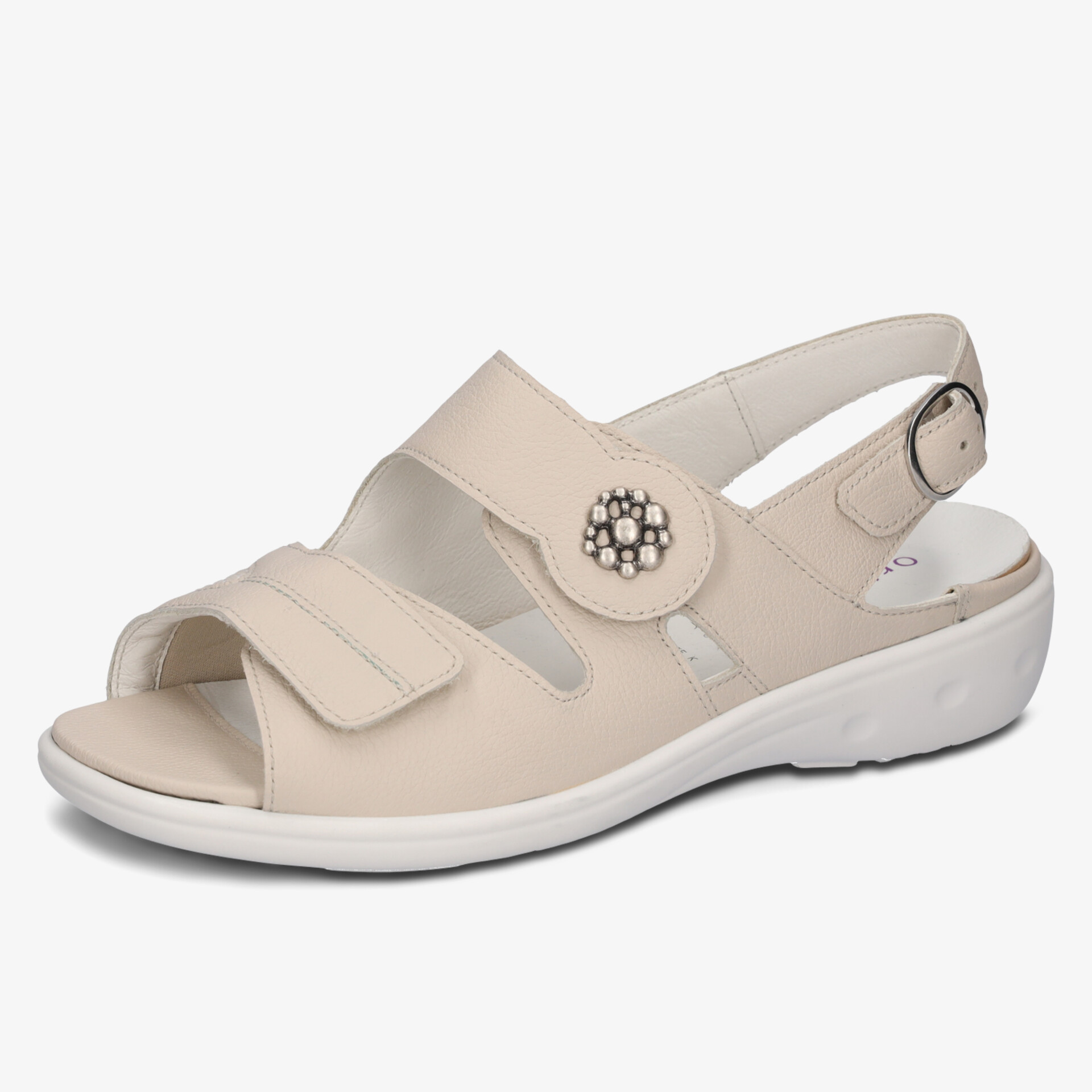Bequeme Sandale mit verstellbaren Riemen und weichem Fußbett für angenehmen Tragekomfort in elegantem Design