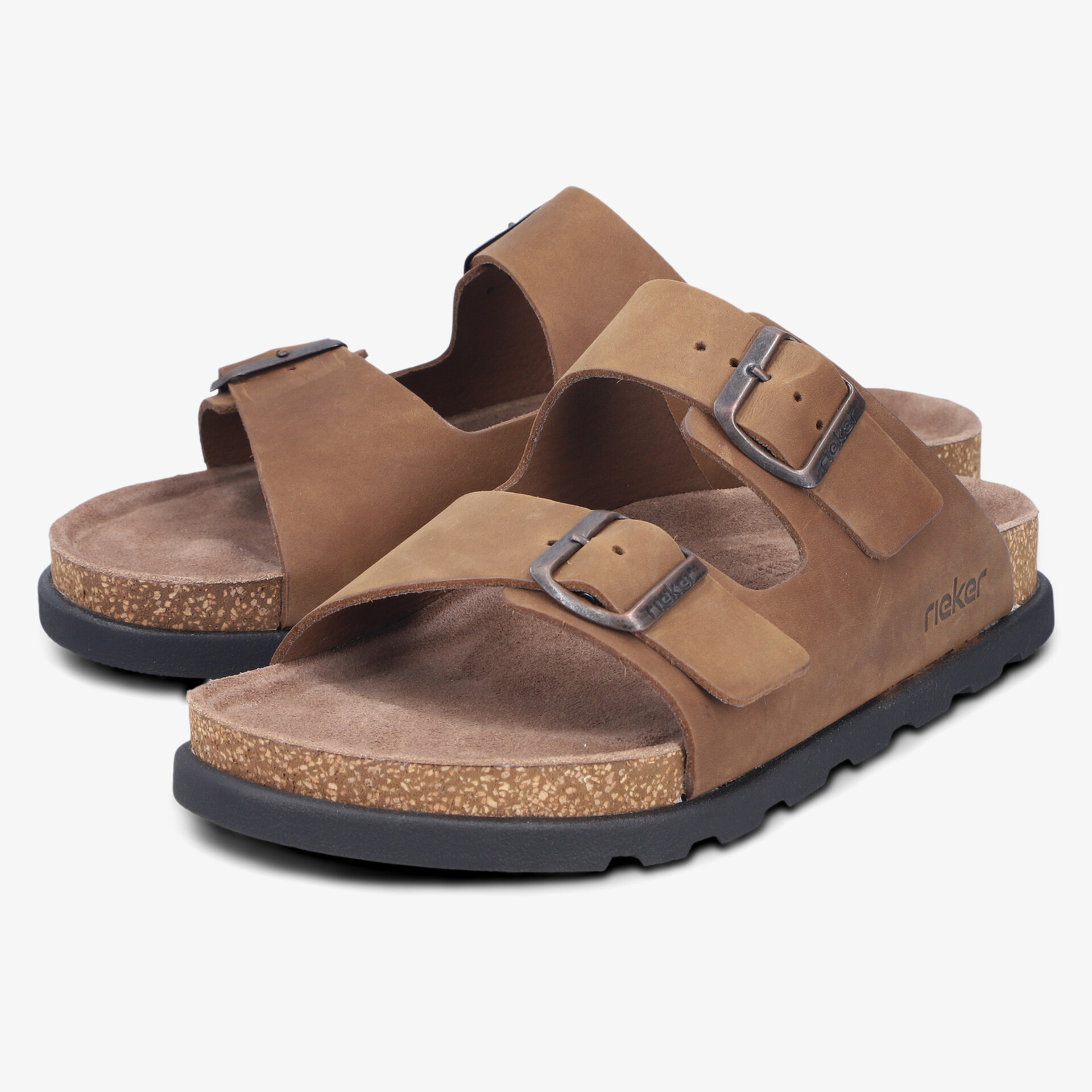 Bequeme braune Sandalen mit verstellbaren Schnallen und rutschfester Sohle, ideal für entspannten Alltag