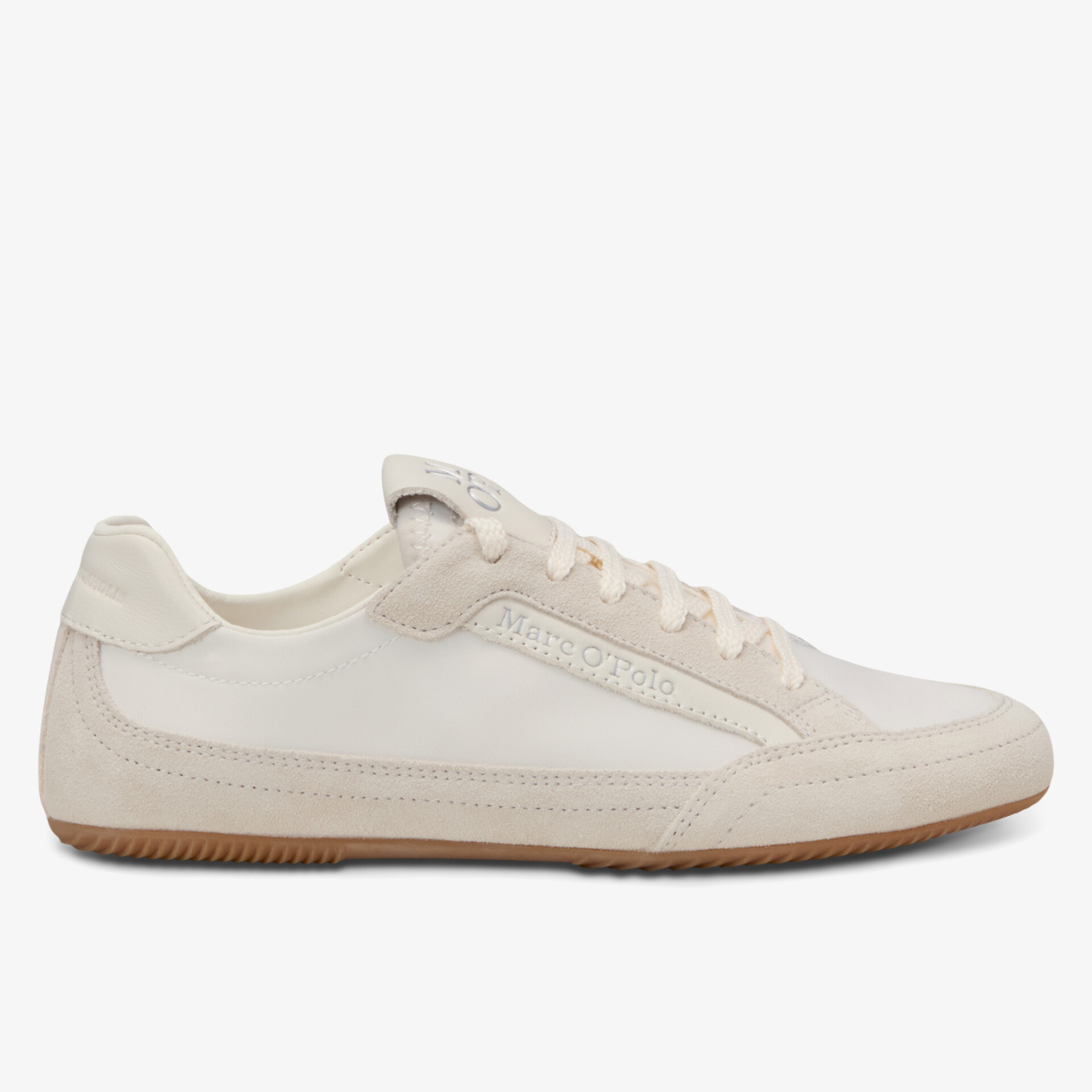 leichter Sneaker in neutralem Beige mit flexibler gummierter Sohle und sportlich-elegantem Design