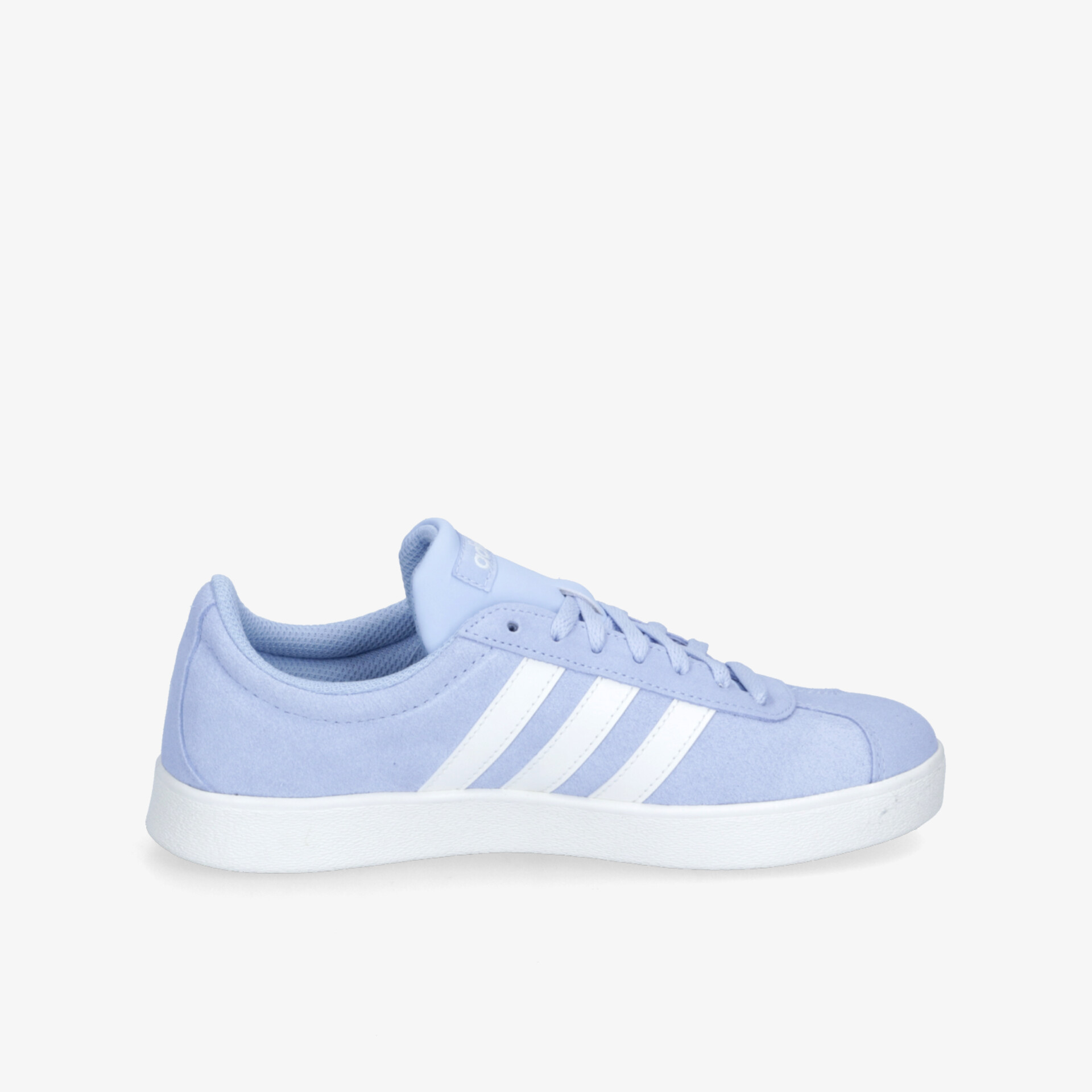 Moderner blauer Sneaker mit ikonischen weißen Streifen und bequemer Sohle für sportlichen Style.