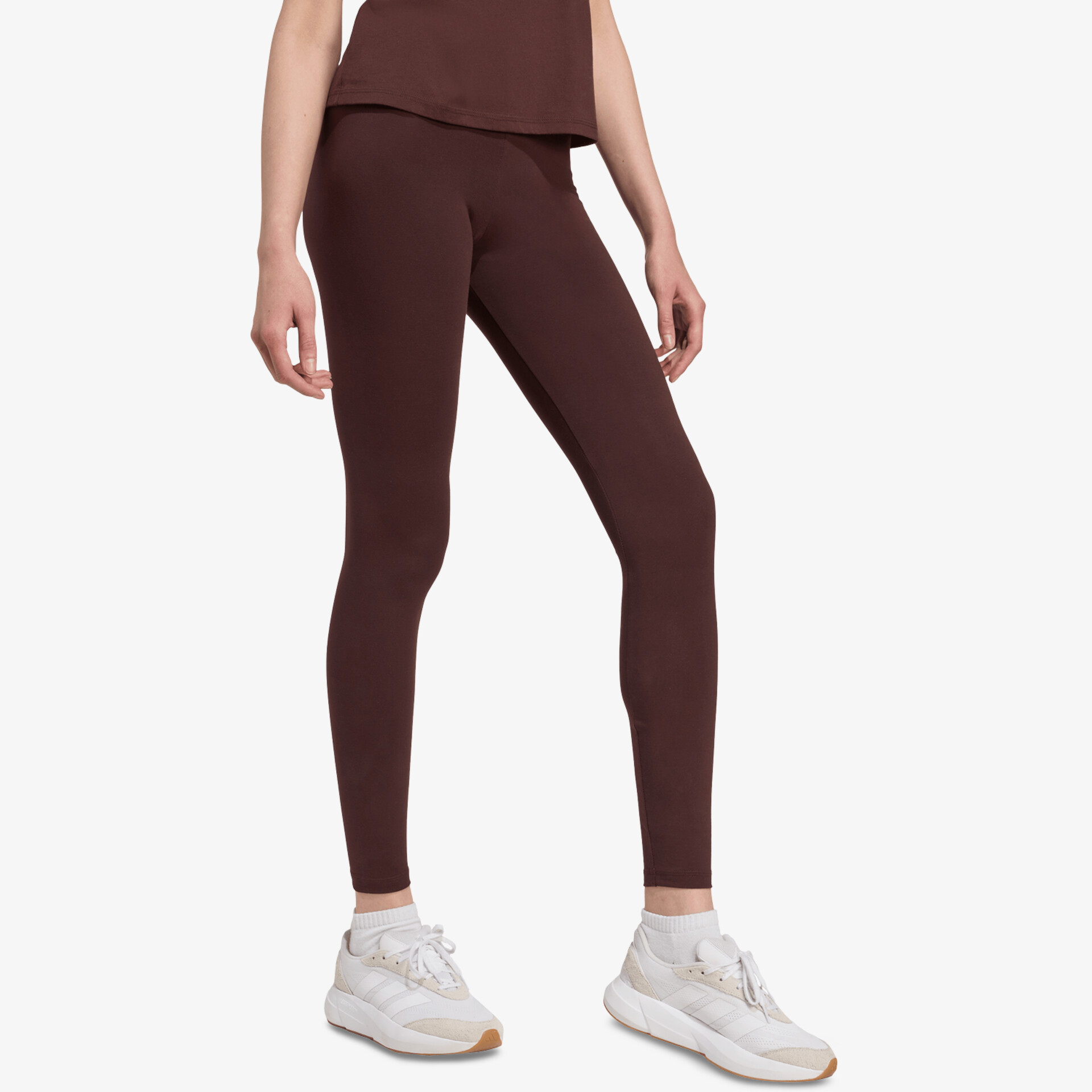 Bequeme braune Leggings, elastisch und figurbetont, perfekt für den Alltag und vielseitig kombinierbar