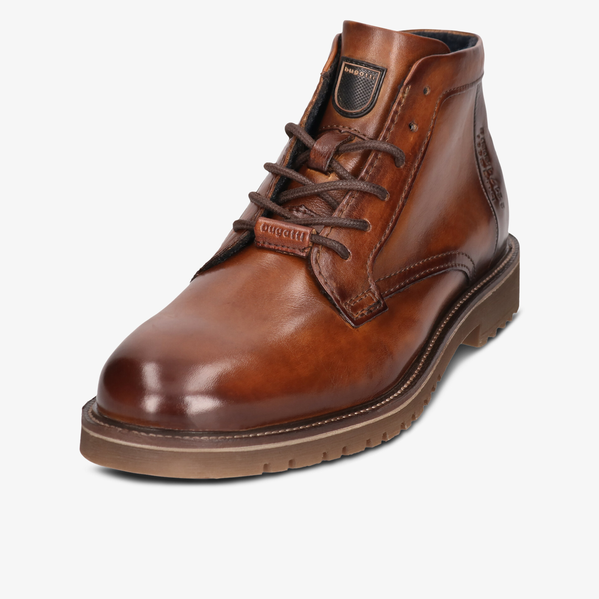 Eleganter brauner Lederstiefel mit Schnürung, hochwertig verarbeitet und langlebig für komfortables Tragen