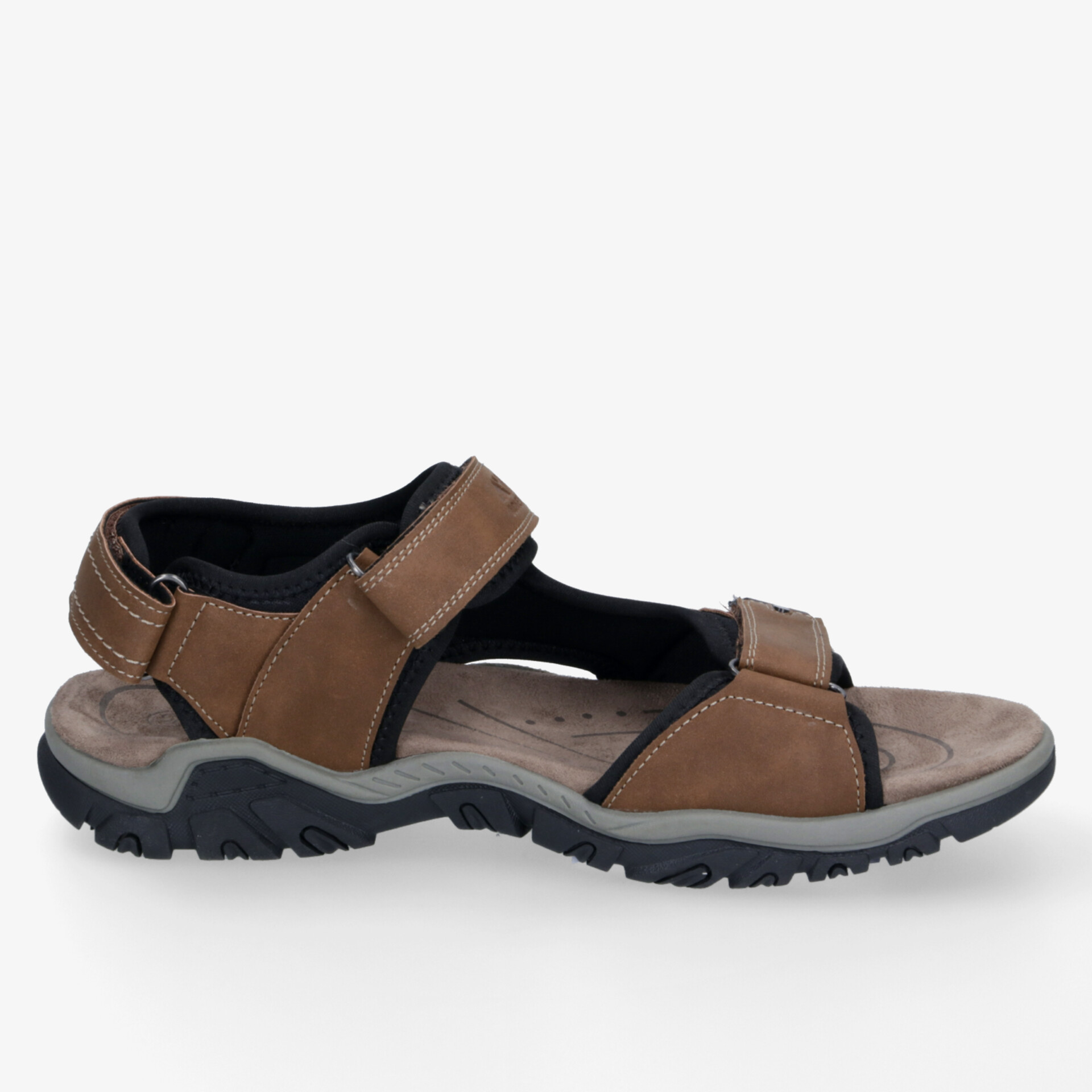 Leichte braune Outdoor-Sandale mit verstellbaren Riemen und robuster, rutschfester Sohle für hohen Tragekomfort