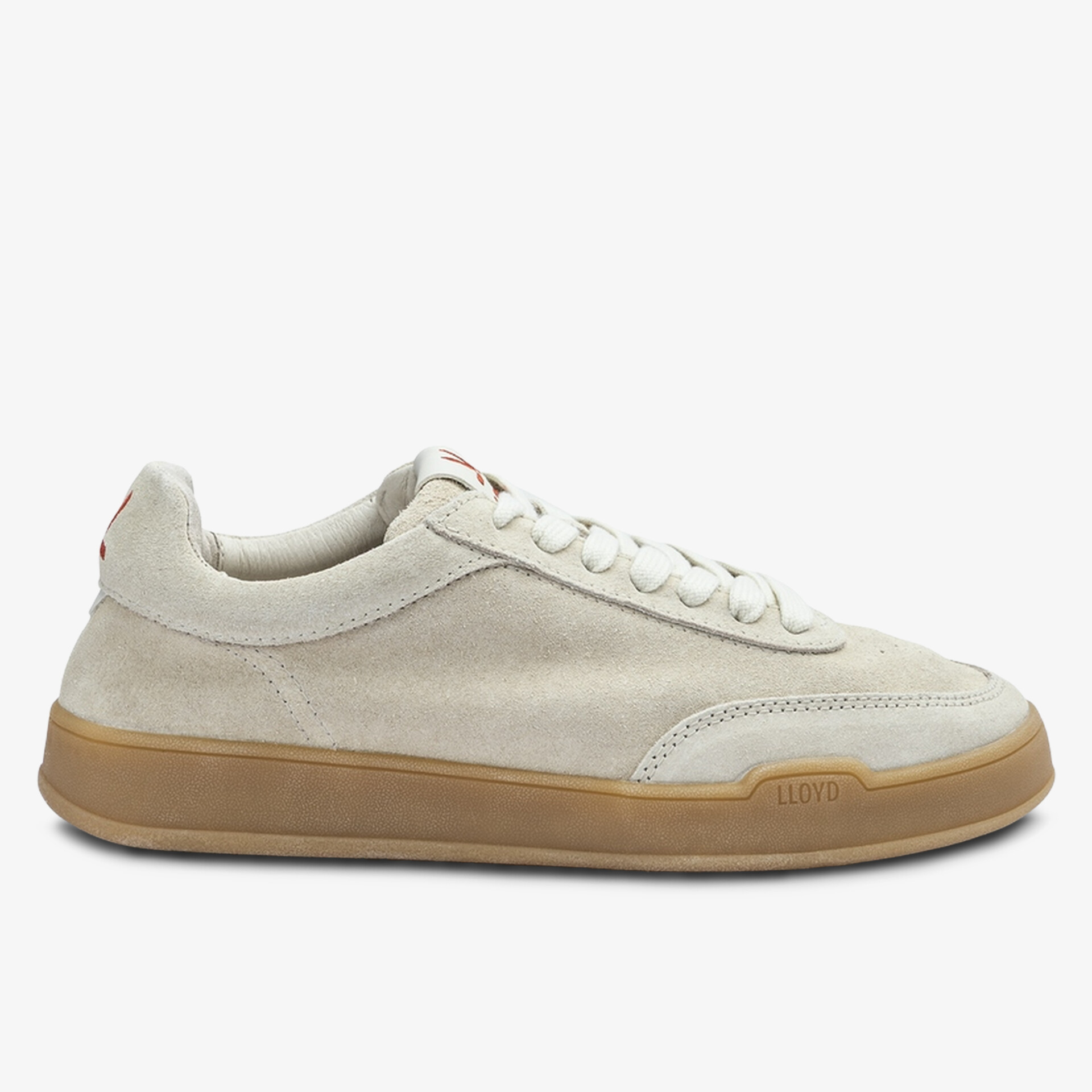 Leichter beiger Sneaker mit komfortabler Passform und moderner brauner Sohle, ideal für den Alltag
