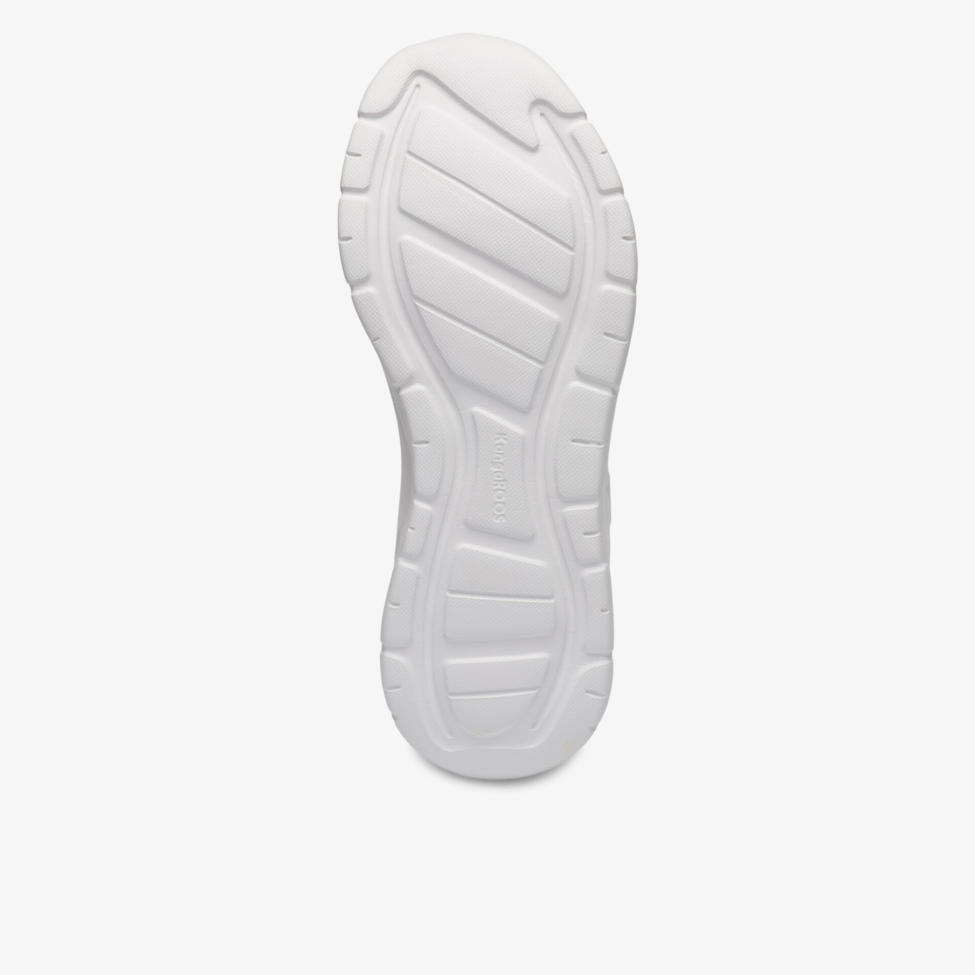 Weiße, robuste und flexible Schuhsohle mit rutschfestem Profil für optimalen Halt und Komfort