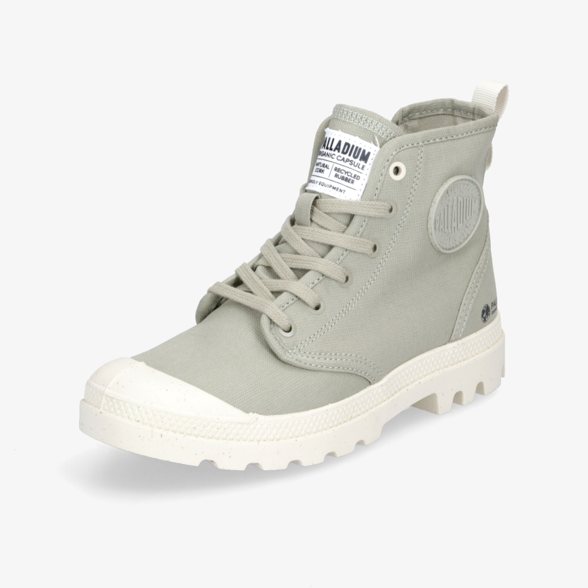 robuster grauer Outdoor-Stiefel mit rutschfester Sohle und hoher Schnürung für sicheren Halt