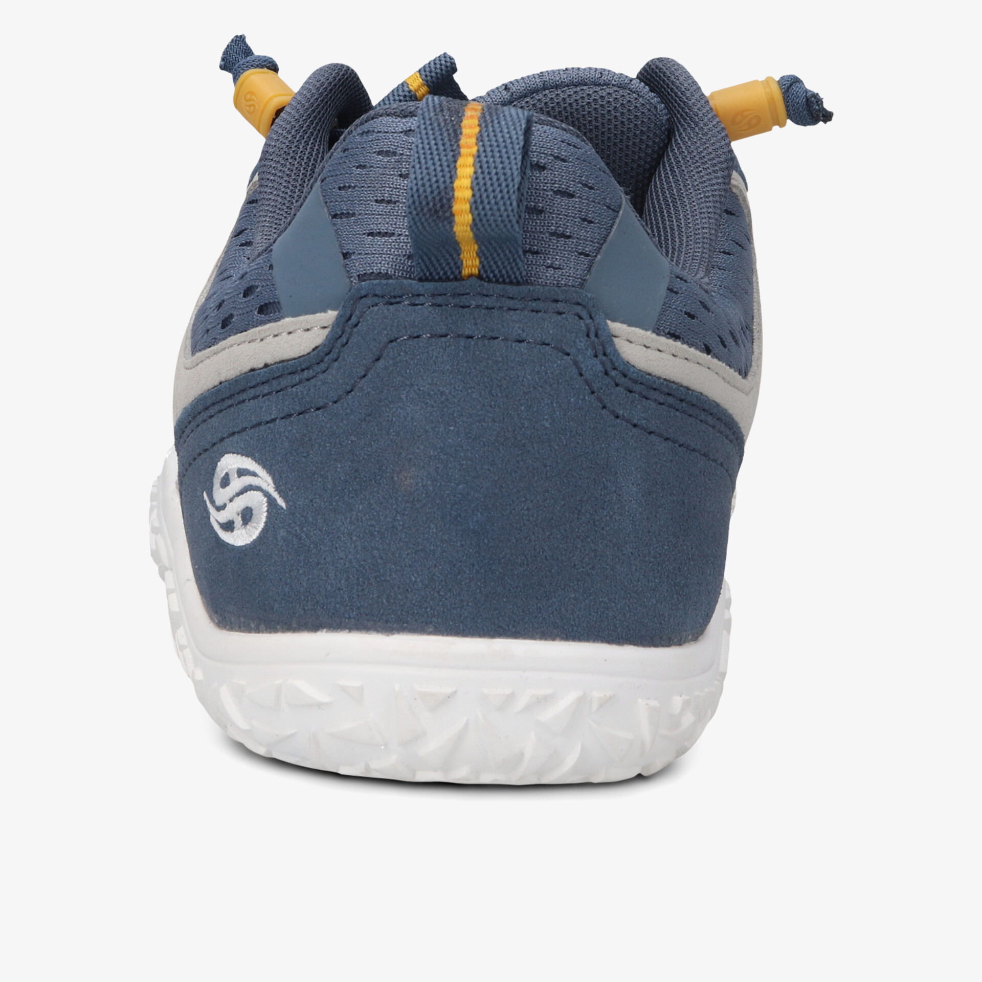 Robuster Sportschuh mit rutschfester Sohle und bequemer Passform, Rückansicht in Blau