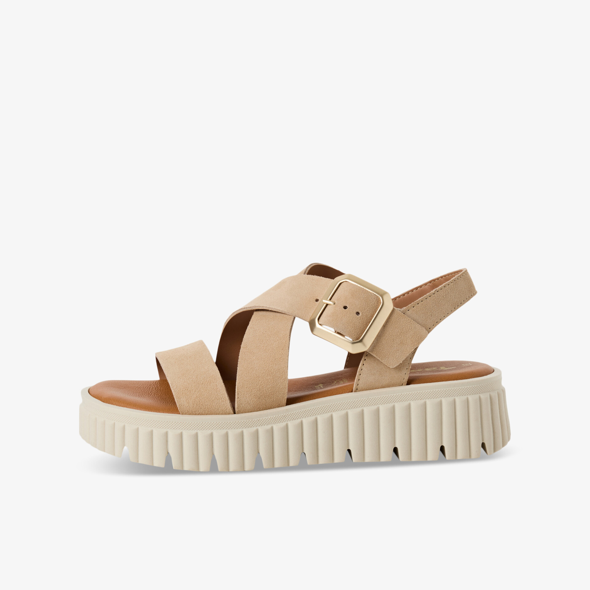 Bequeme Sandale mit verstellbarem Riemen und weicher Polsterung auf robuster rutschfester Sohle
