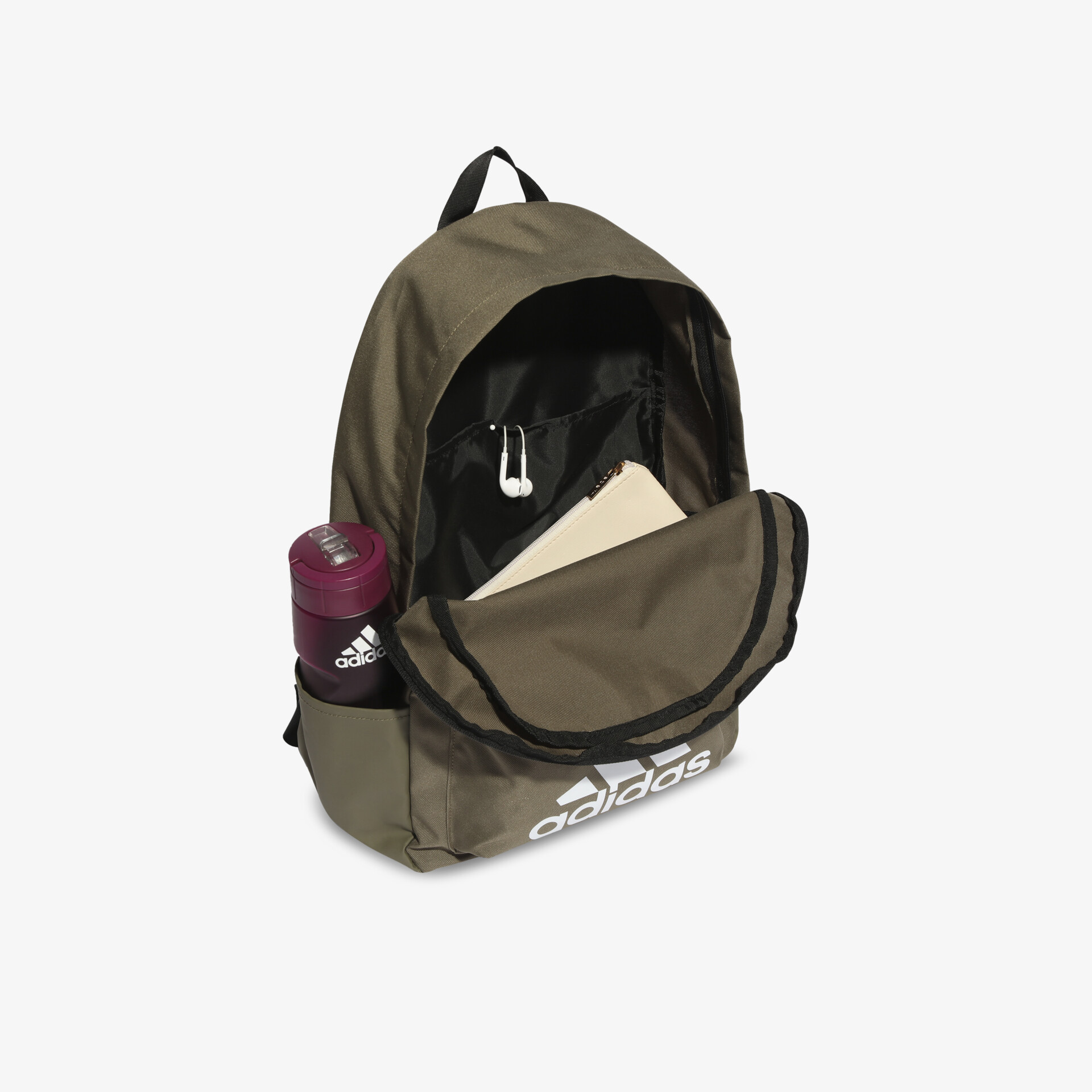 Leichter robuster Rucksack mit großer Öffnung und praktischer Seitentasche, ideal für den Alltag