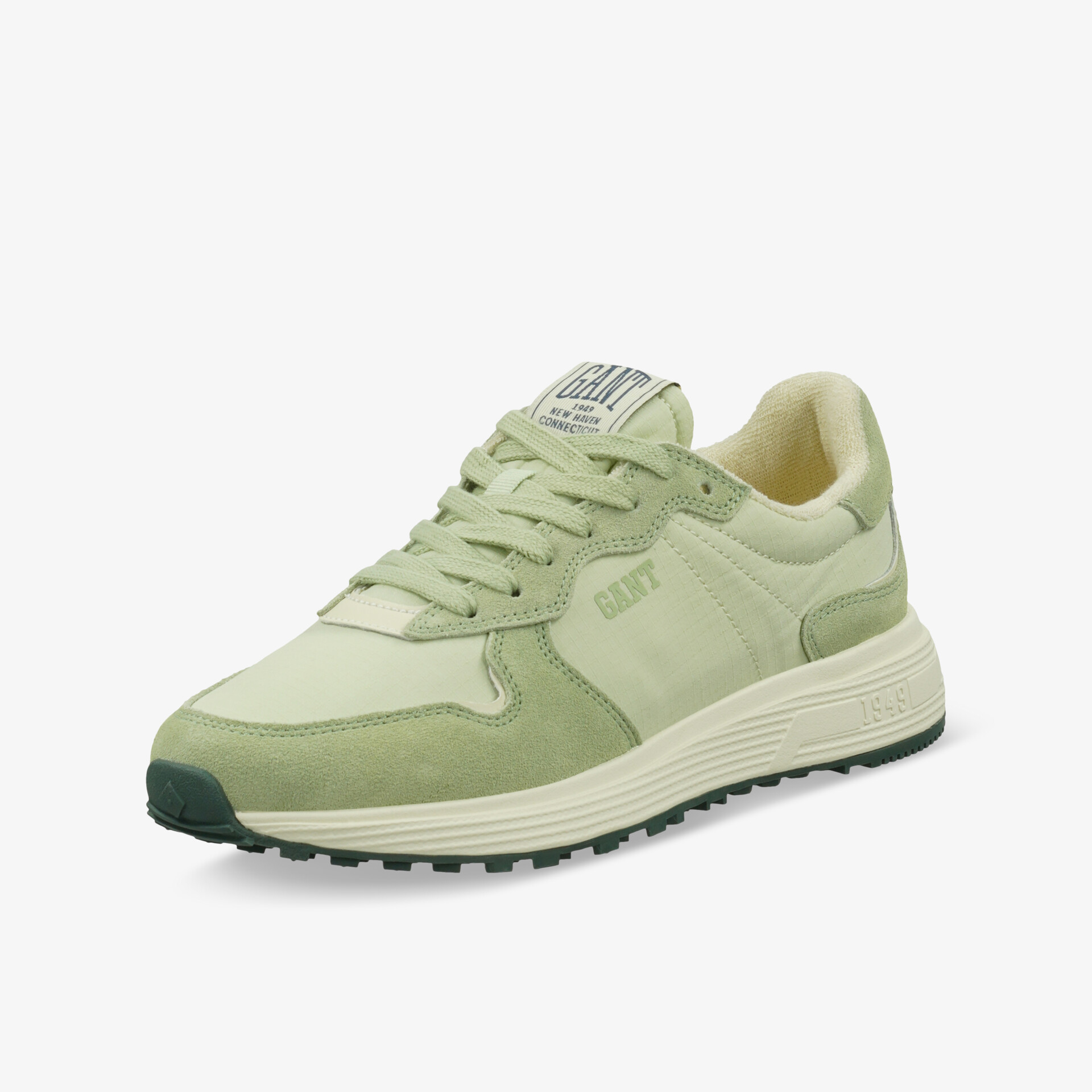 Sportlicher grüner Sneaker mit leicht profilierter Sohle, atmungsaktiv und komfortabel für Alltag und Sport