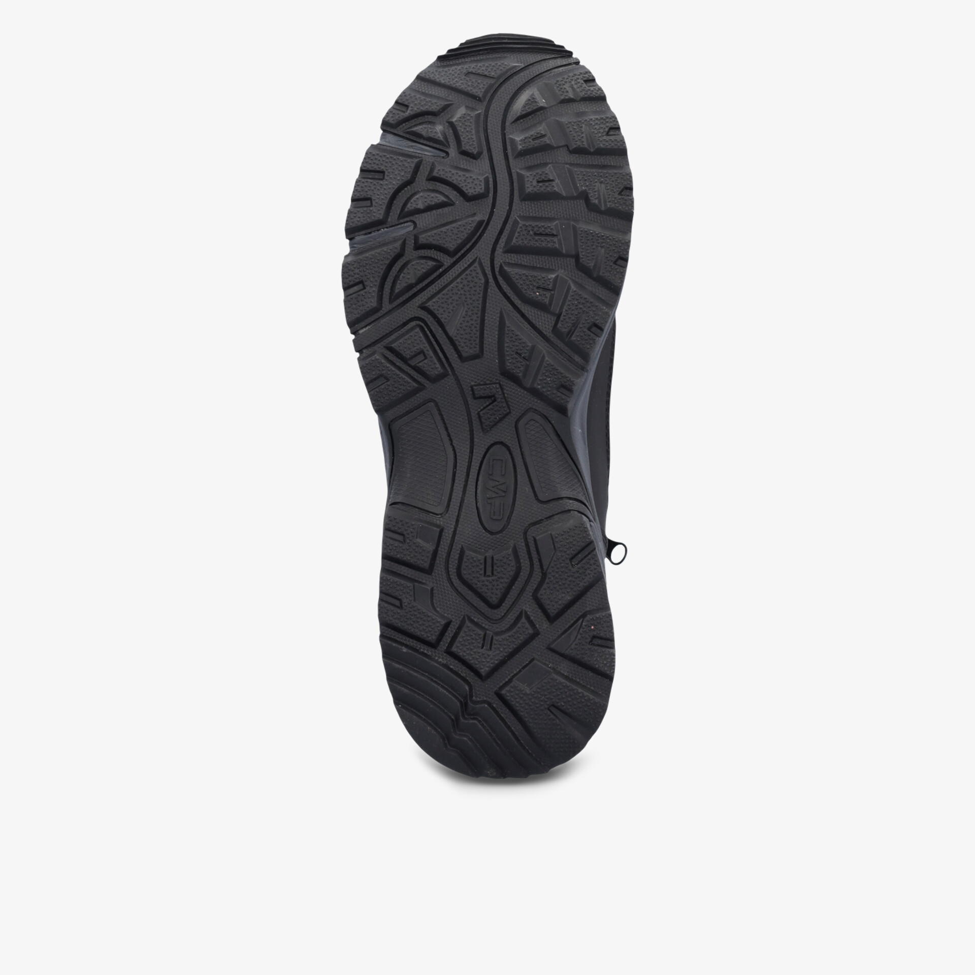 Robuste und rutschfeste Sohle eines Outdoor Schuhs mit ausgeprägtem Profil für festen Halt und langanhaltenden Komfort