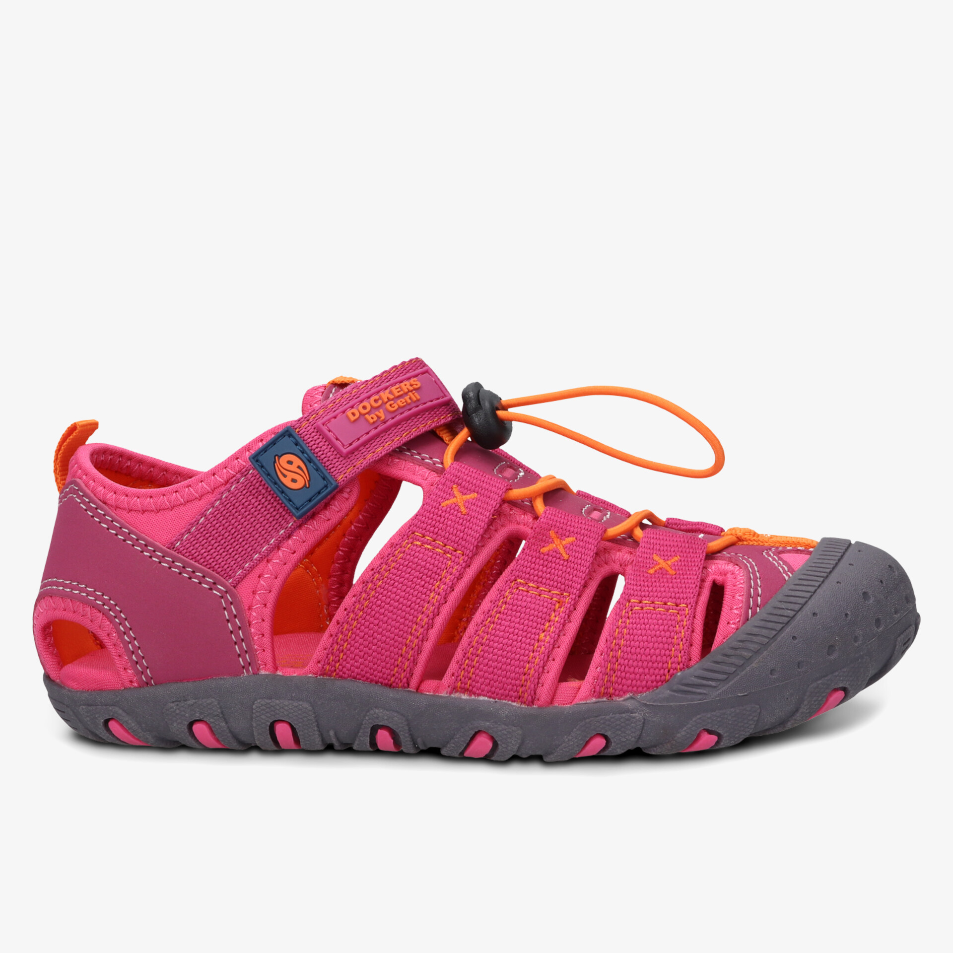 Leichter atmungsaktiver Schuh mit flexiblem Gummischutz und verstellbarem Verschluss für vielseitigen Komfort
