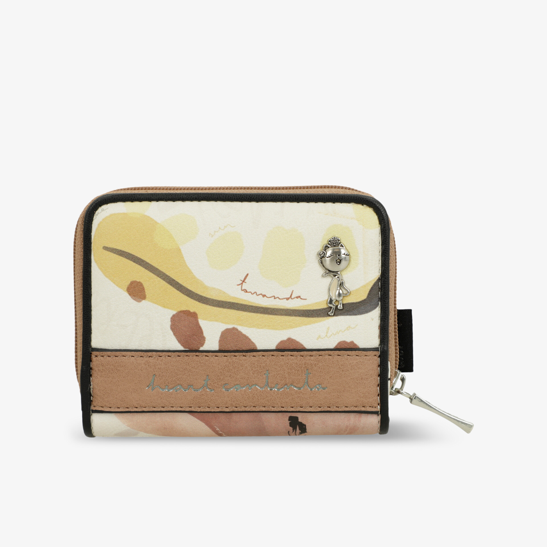 Kompakte Geldbörse mit Reißverschluss und mehreren Fächern aus robustem Material, ideal für den täglichen Gebrauch