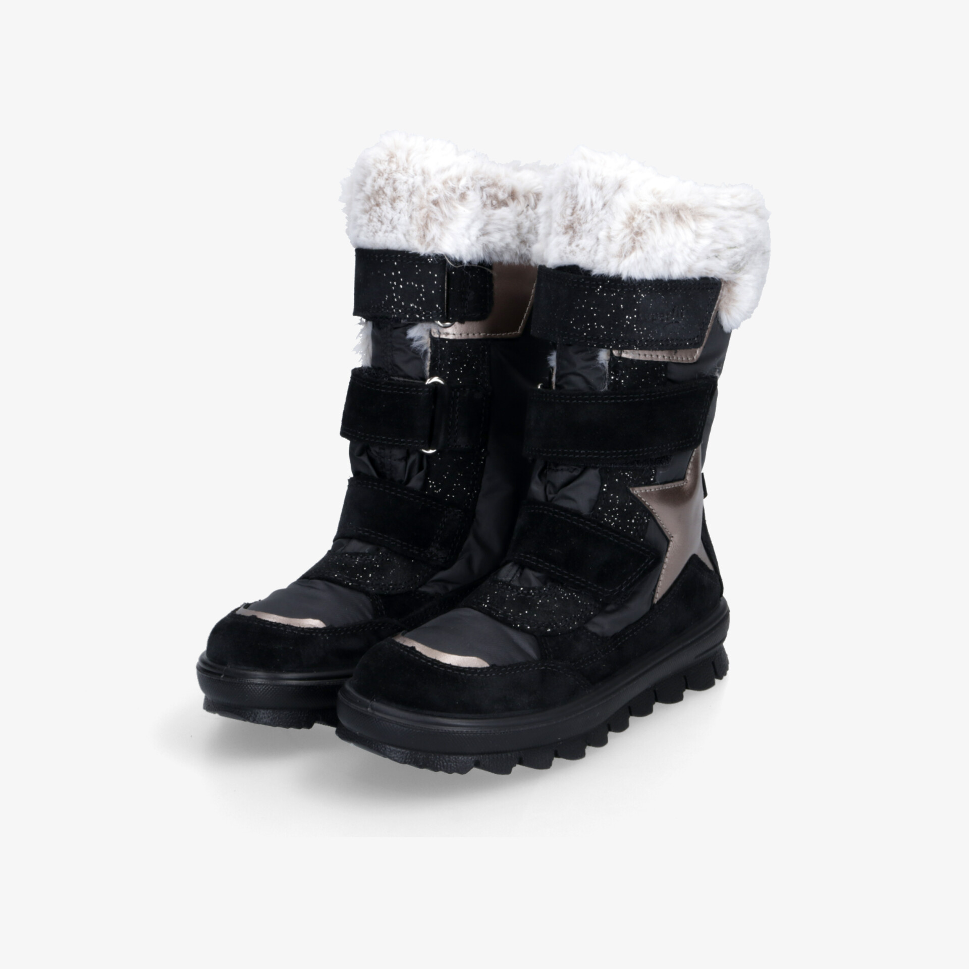 Warme Winterstiefel mit weichem Fell, rutschfester Sohle und robustem Material für kalte Tage.
