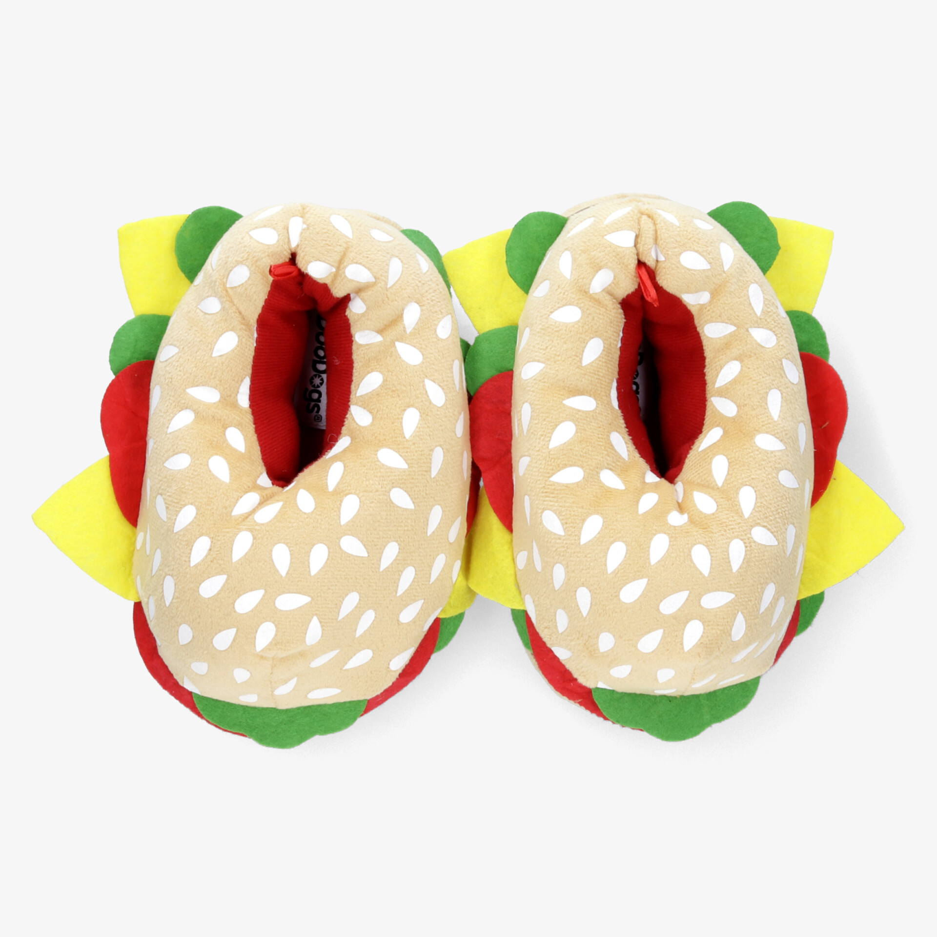 Gemütliche, weiche Hausschuhe im lustigen Burger-Design, gepolstert für erhöhten Tragekomfort