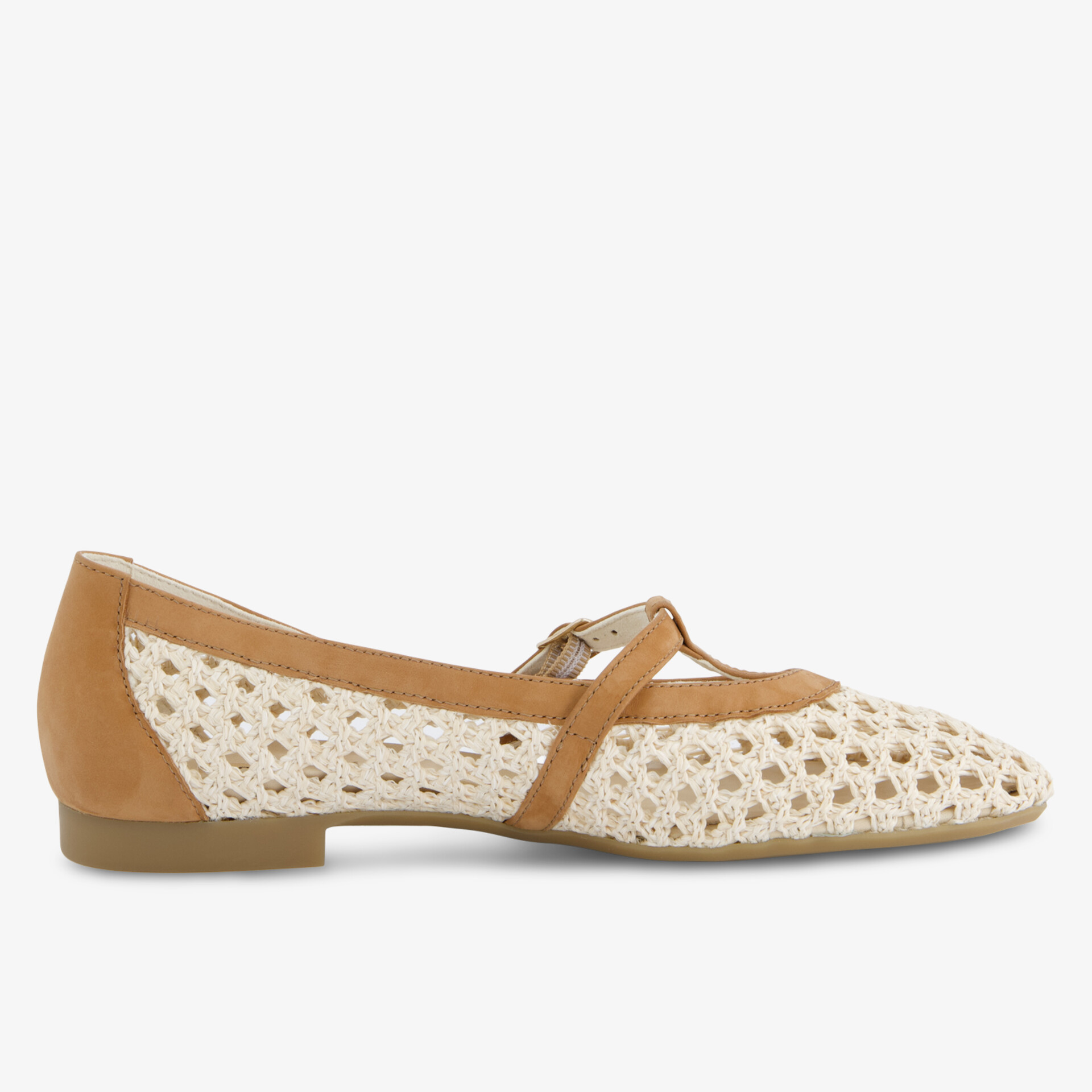 Eleganter, gewebter Schuh mit Lederakzenten, perfekt für entspannte Anlässe.