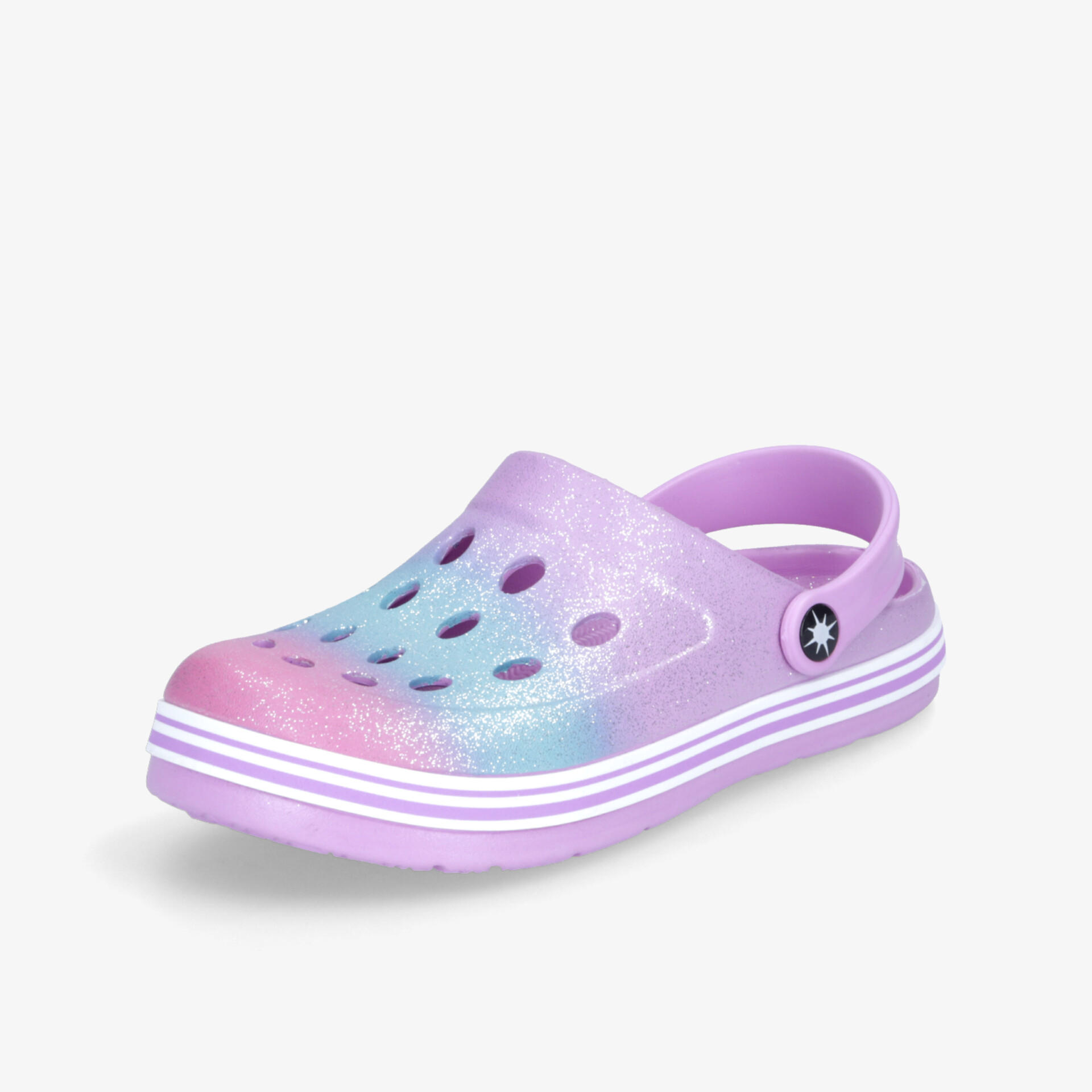 Bunter leichter Clog mit atmungsaktiven Löchern, weichem Material und rutschfester Sohle, komfortabel und strapazierfähig